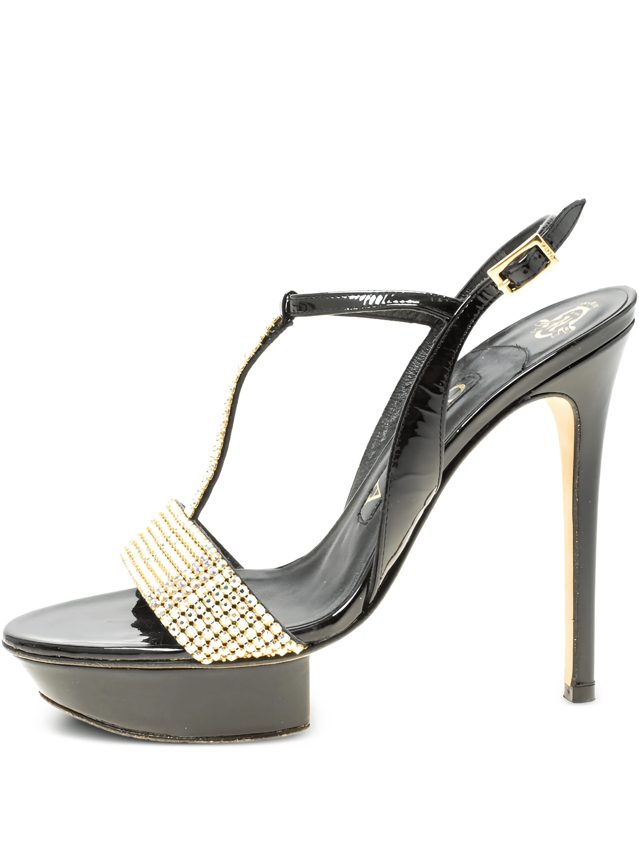 125mm crystal-embellished T-strap sandals - Image 1