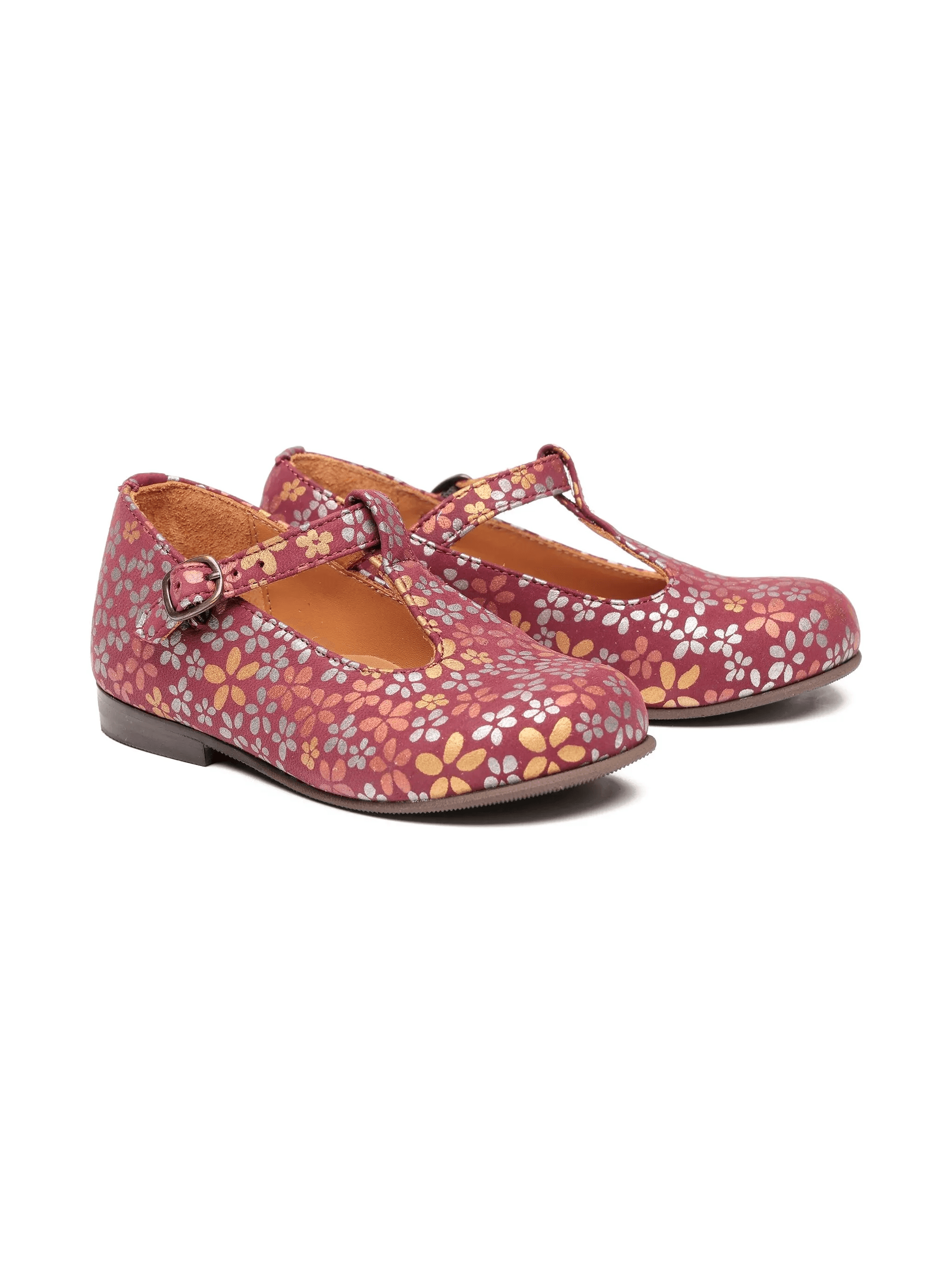 floral-patern buckle ballerinas - Image 1