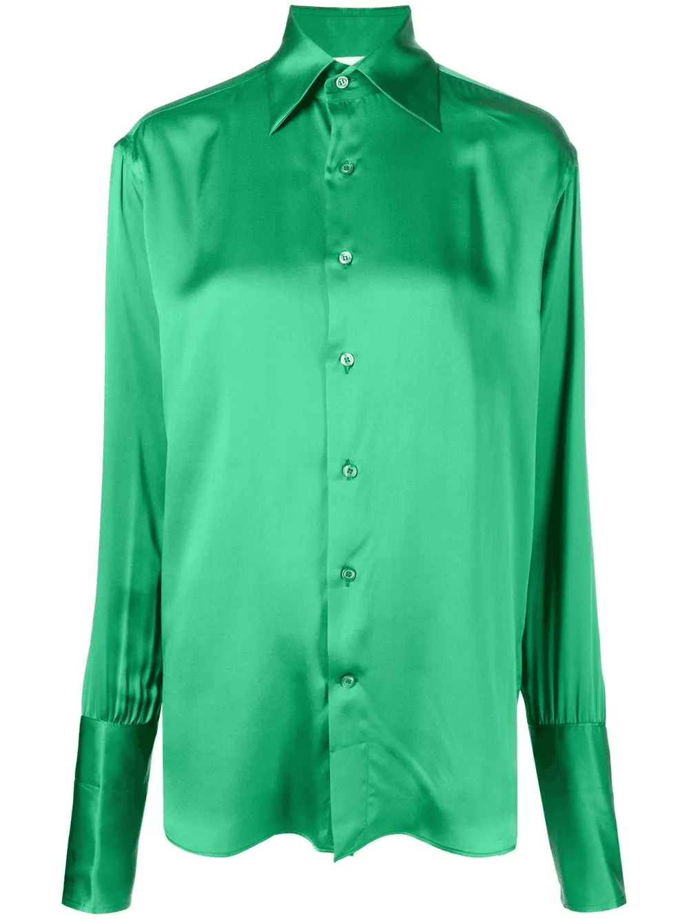 long-sleeve silk shirt - Image 1