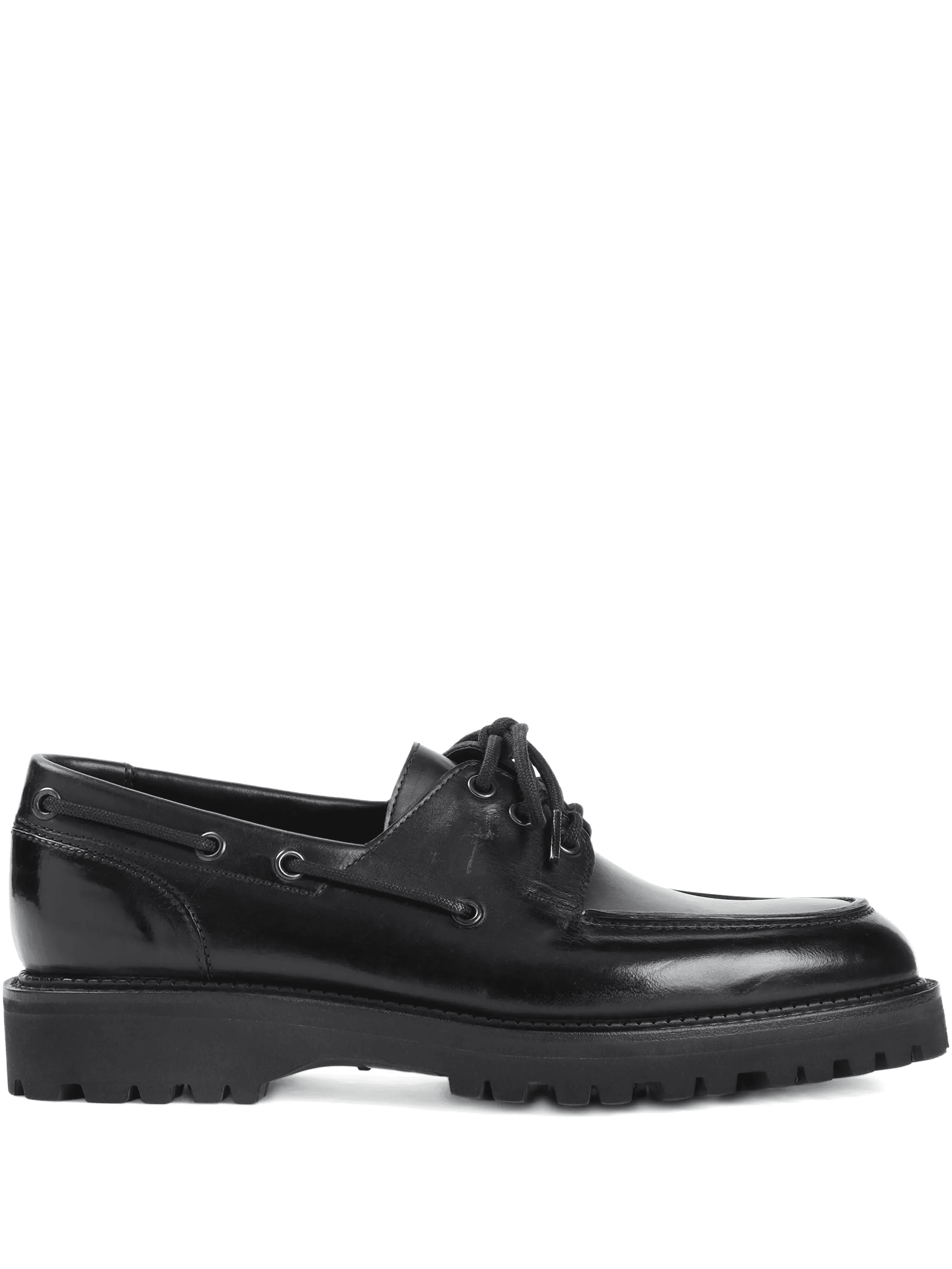 Tide lace-up leather boat shoes - Image 1