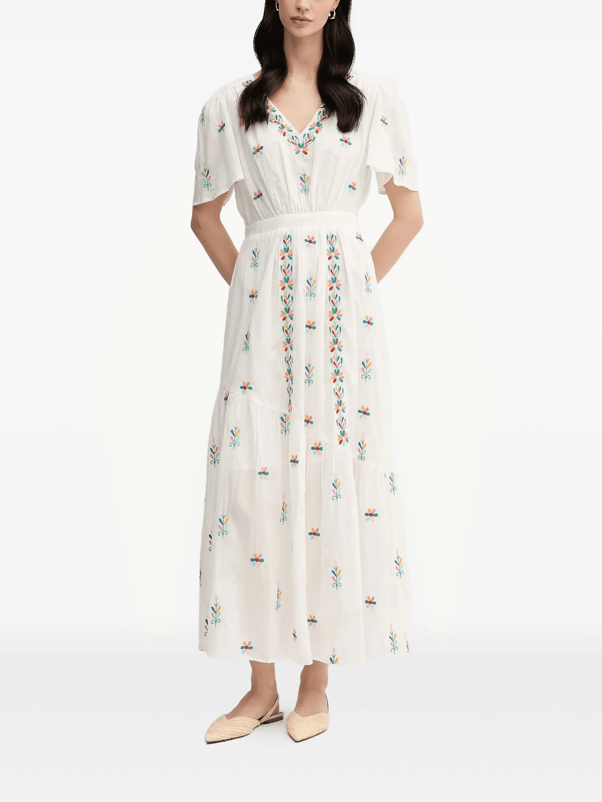 Rachele embroidered V-neck maxi dress - Image 1