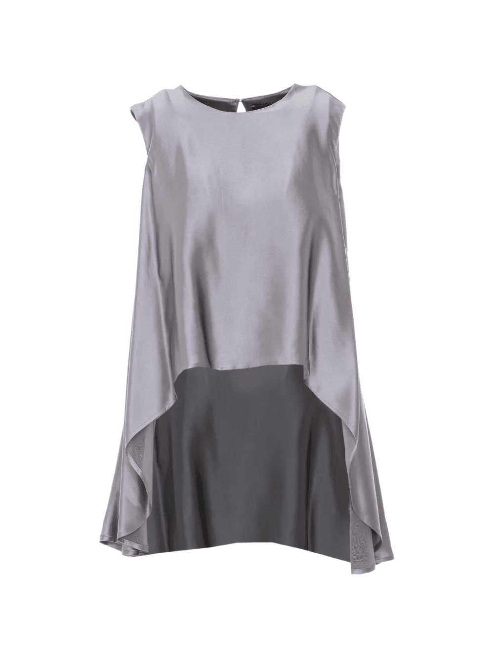 asymmetric round-neck top - Image 1