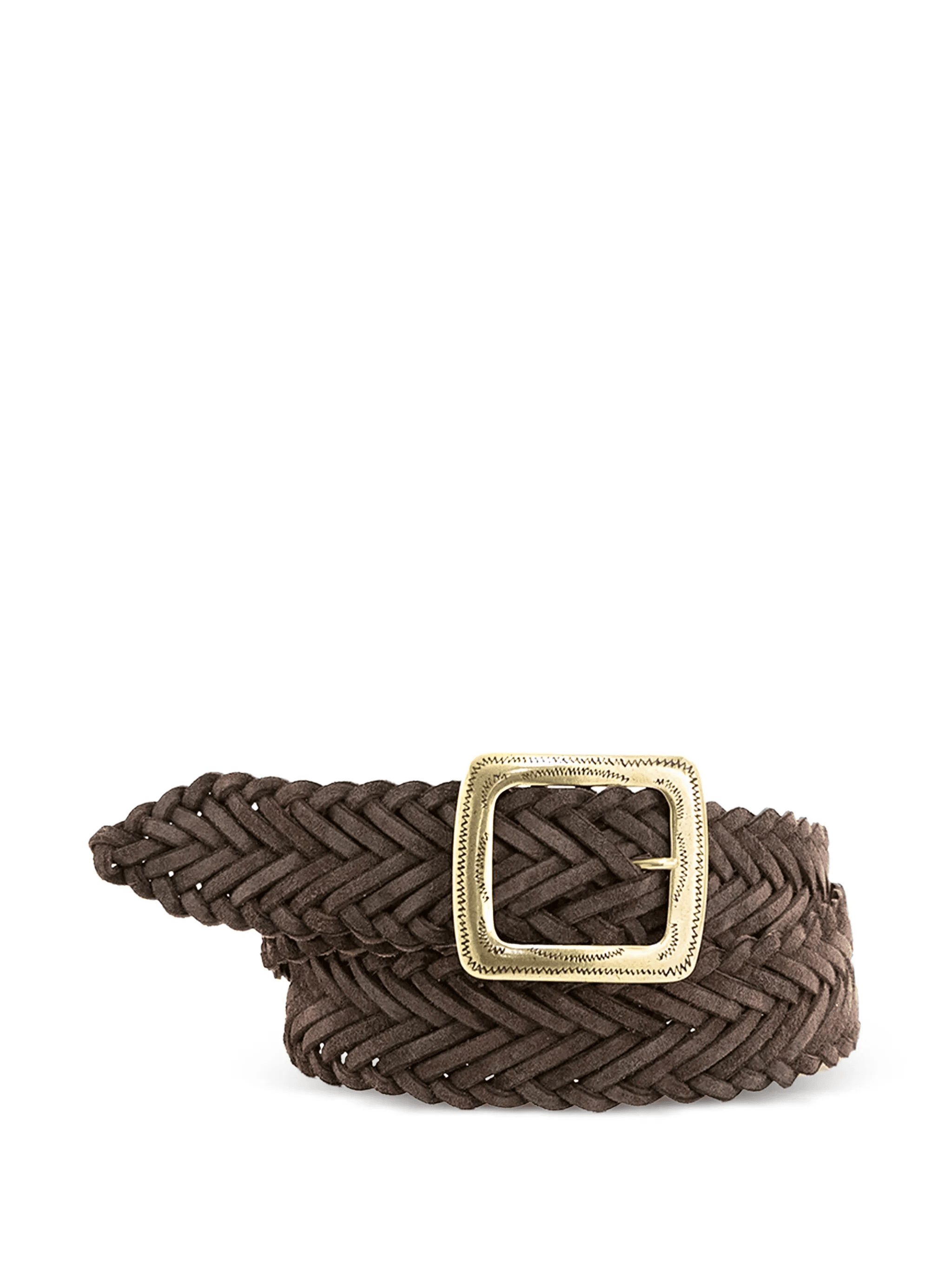 braided leather belt - Image 1