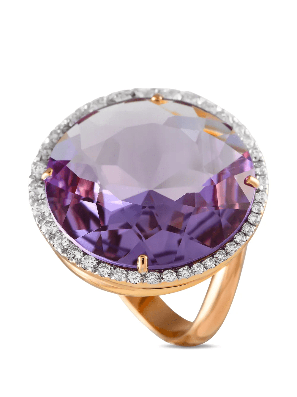 diamond and amethyst ring - Image 1
