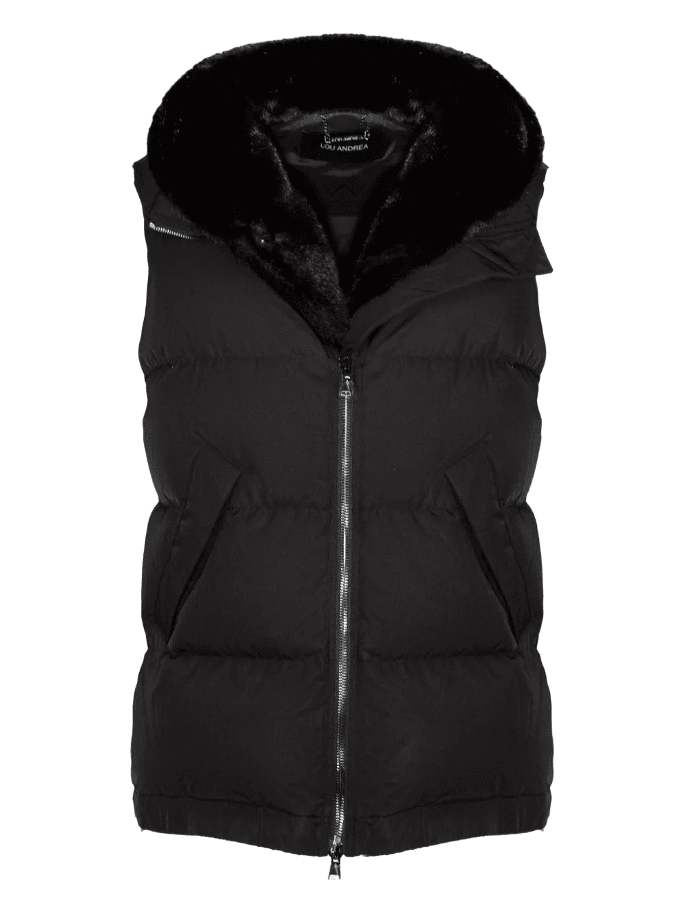 hooded sleeveless gilet - Image 1