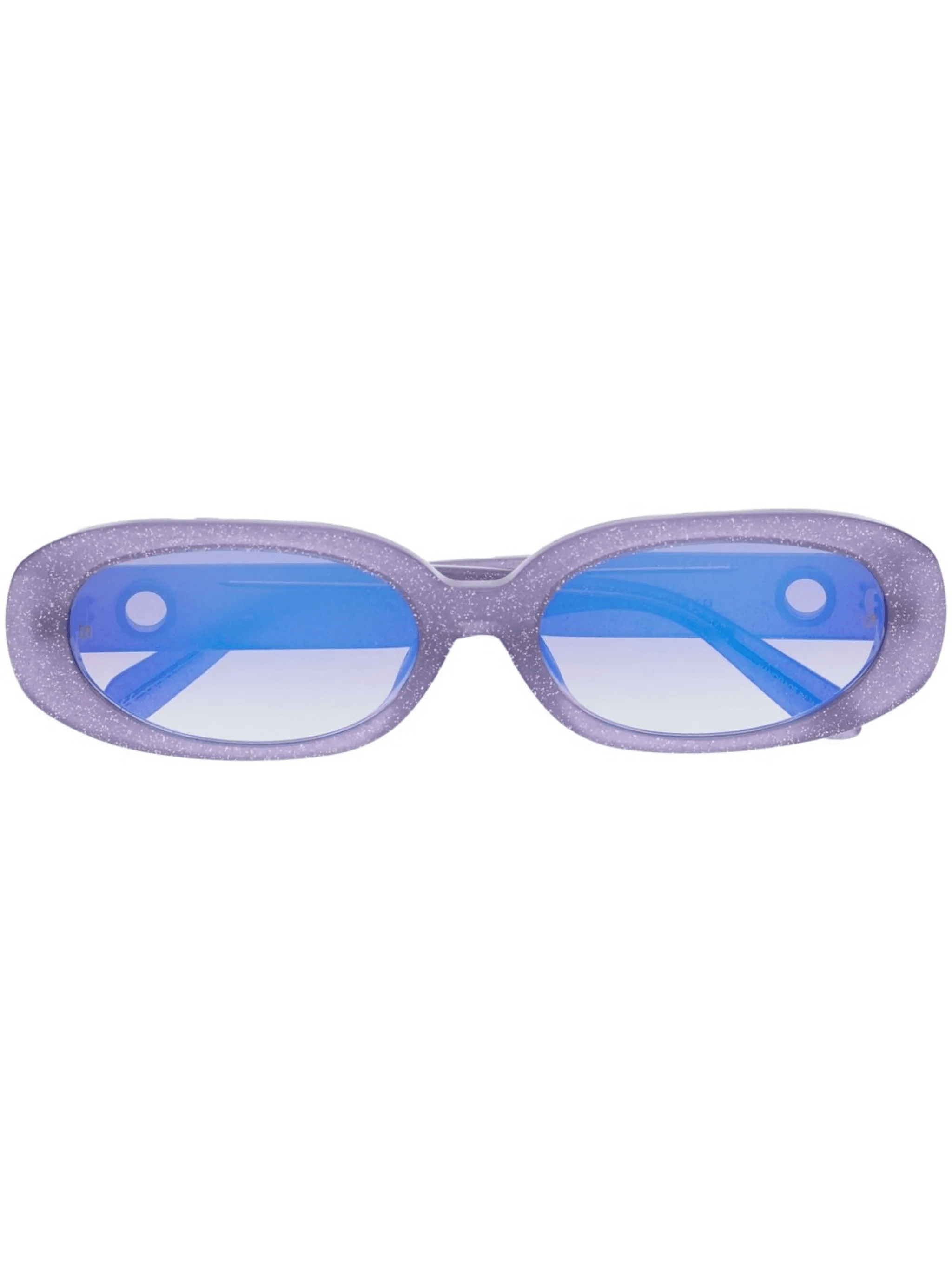 round-frame glitter sunglasses - Image 1