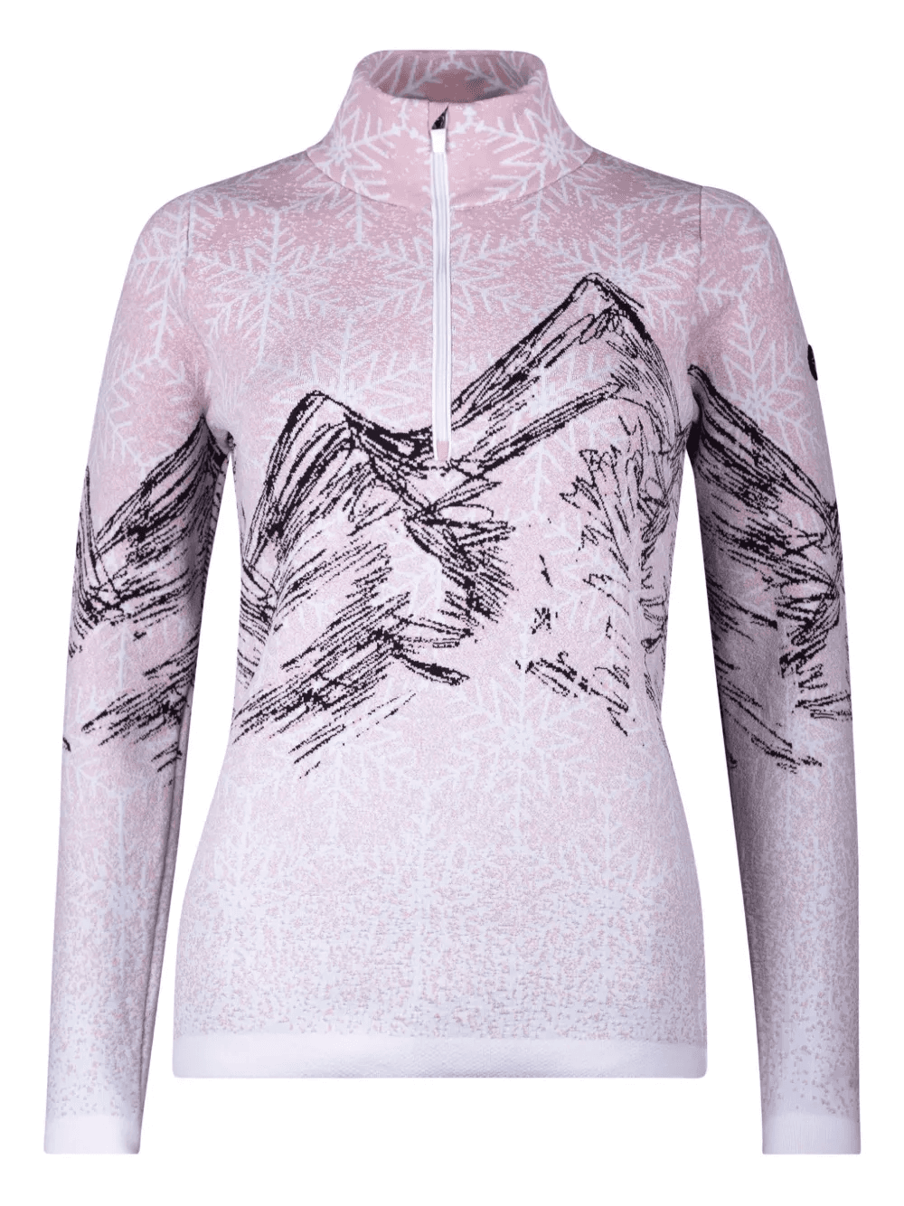 mountain-print zip sweater - Image 1