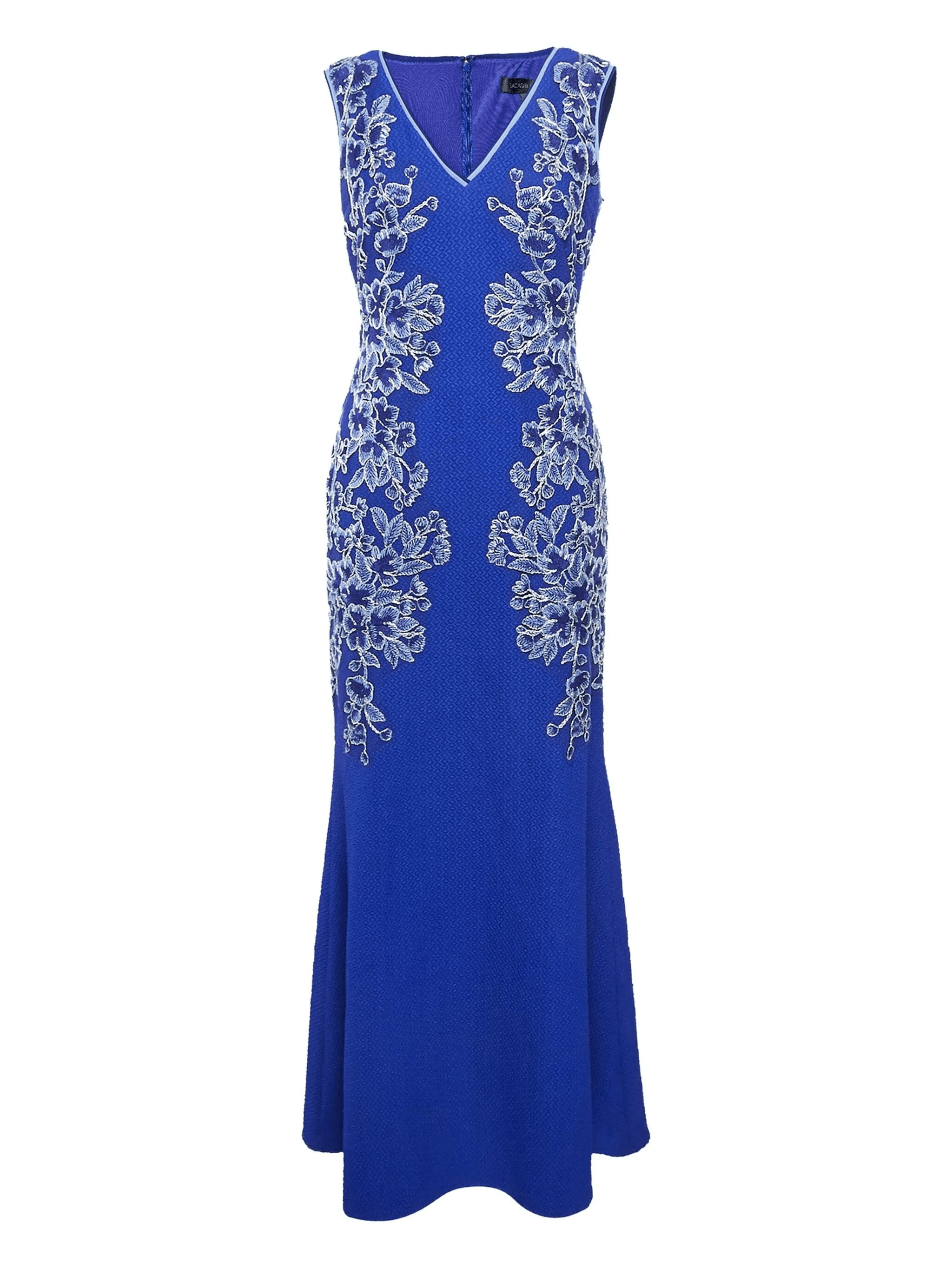 2023 pre-owned floral-embroidered maxi dress - Image 1