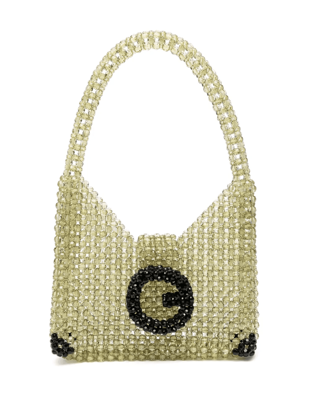 bead-embellished two-tone shoulder bag - Image 1