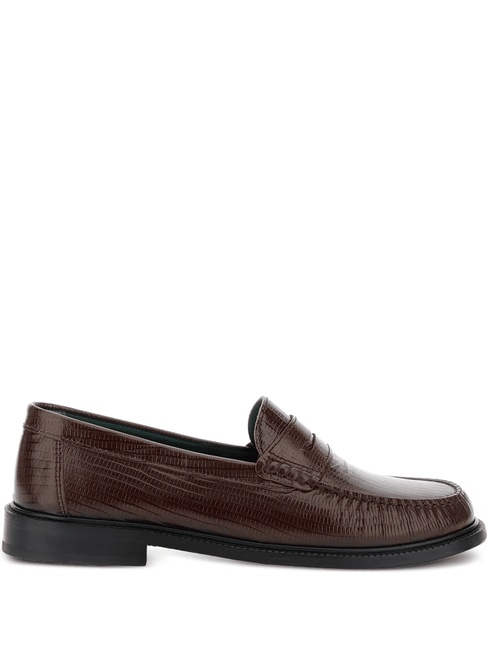 lizard skin-embossed leather loafers - Image 1