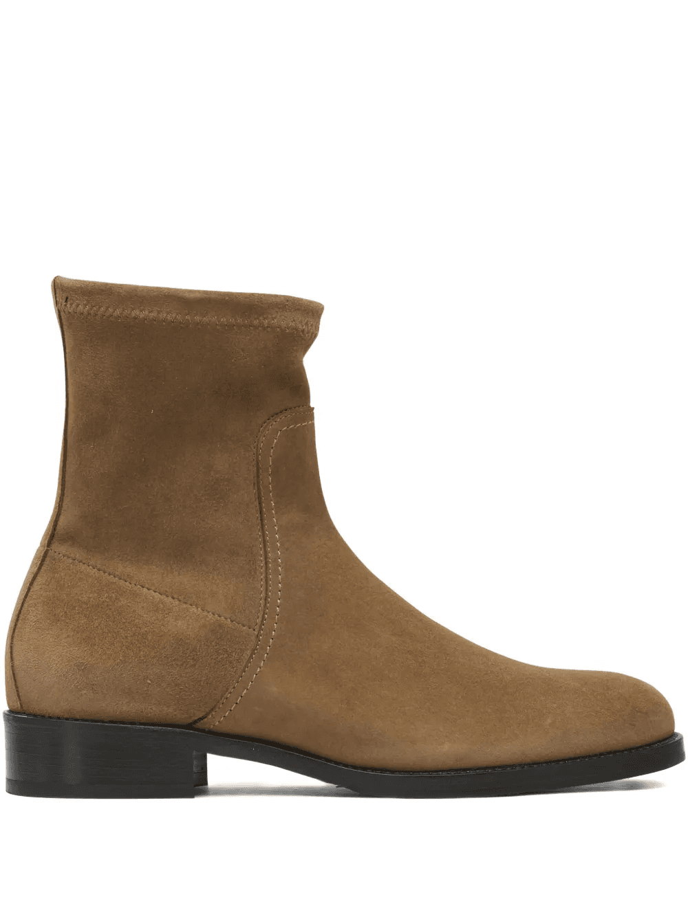 zip-detail suede ankle boots - Image 1