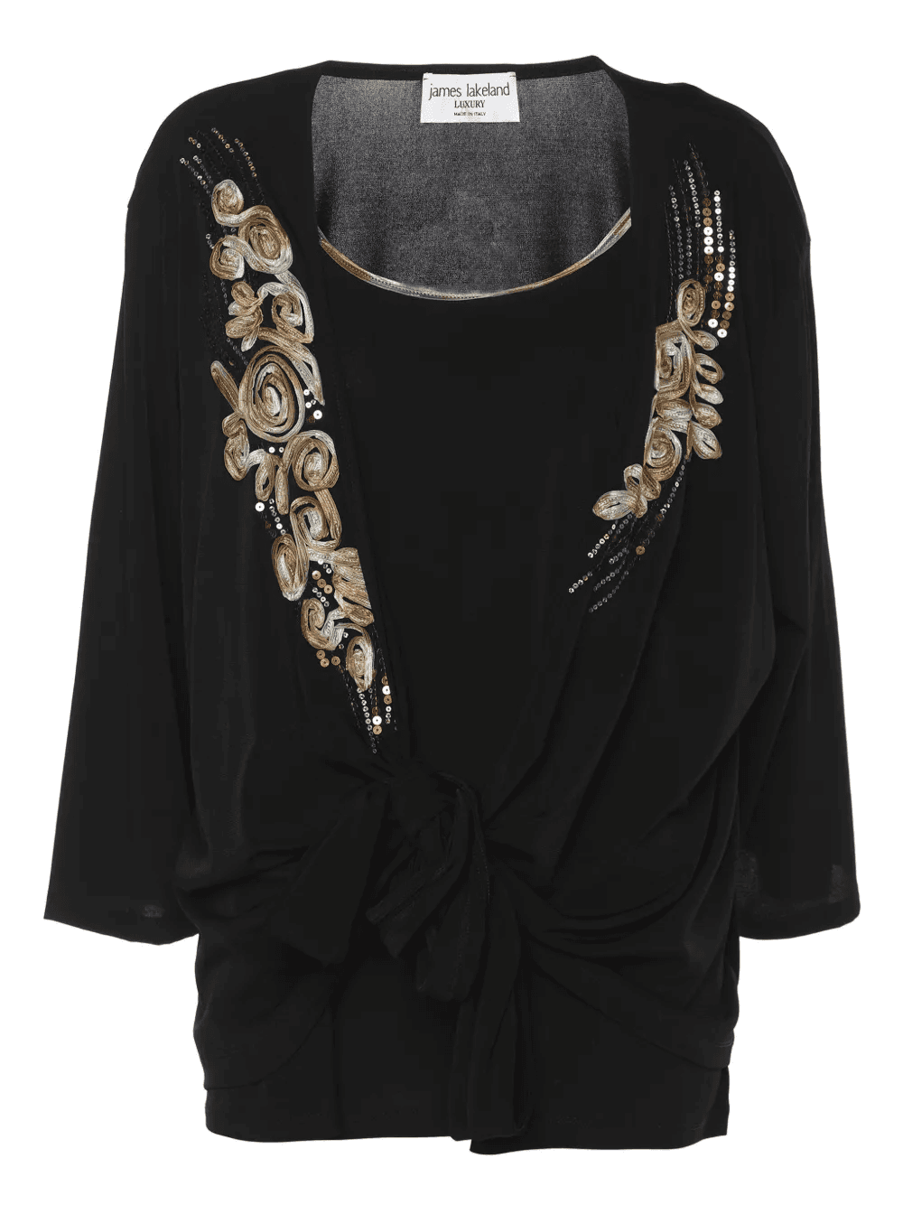 sequin-detail tie blouse - Image 1