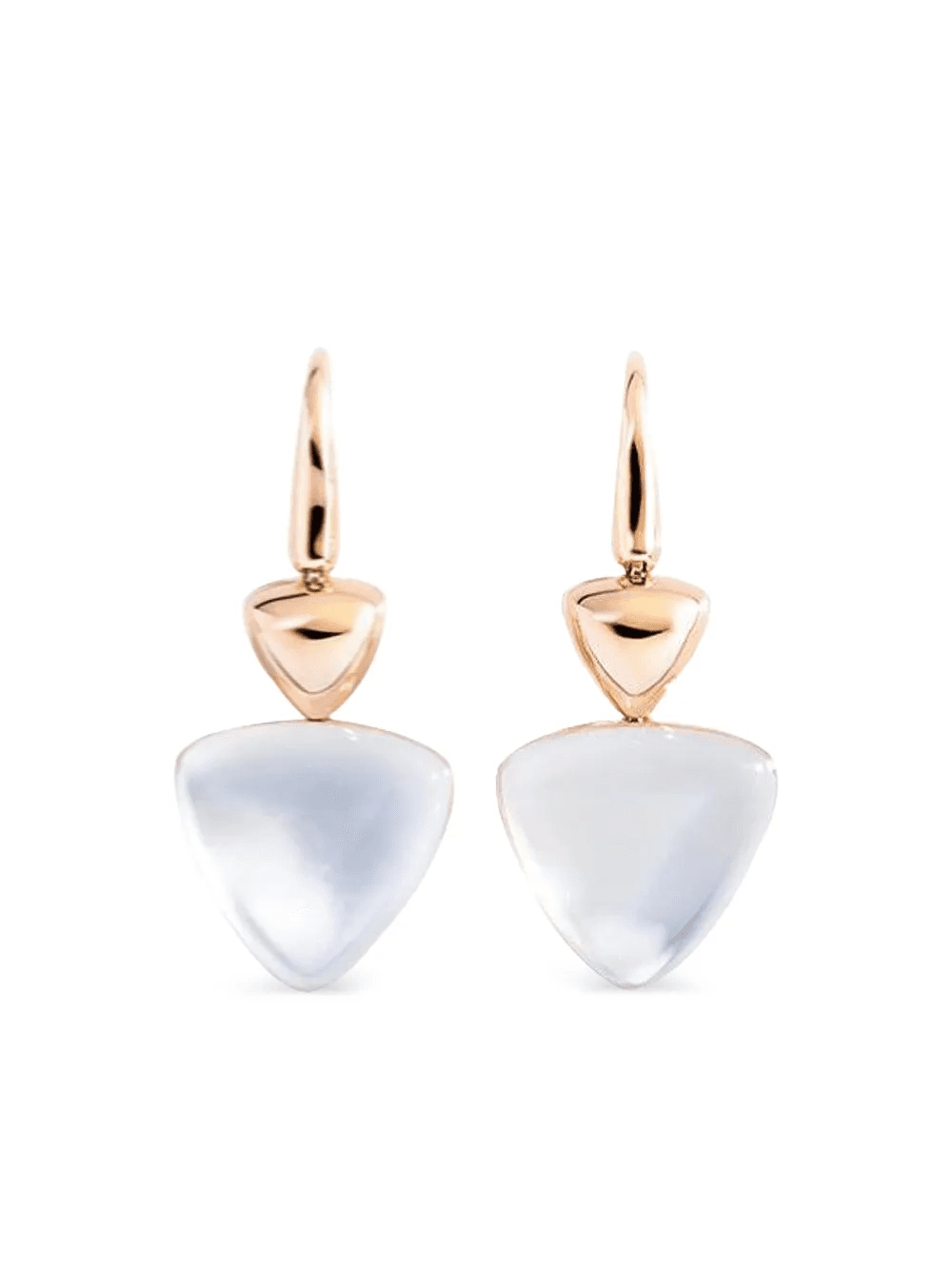18K rose gold mother-of-pearl earrings - Image 1