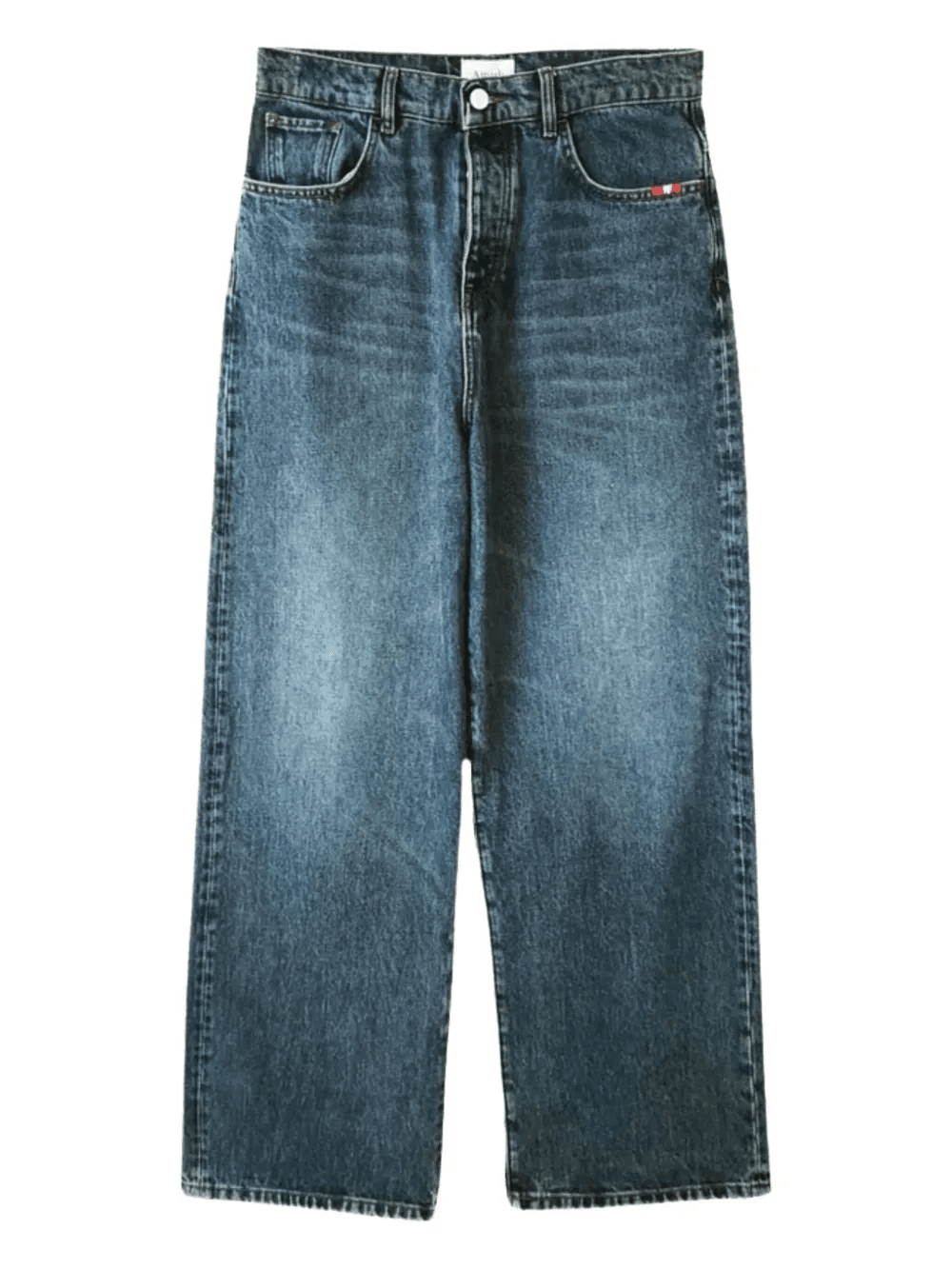 buttoned wide-leg jeans - Image 1