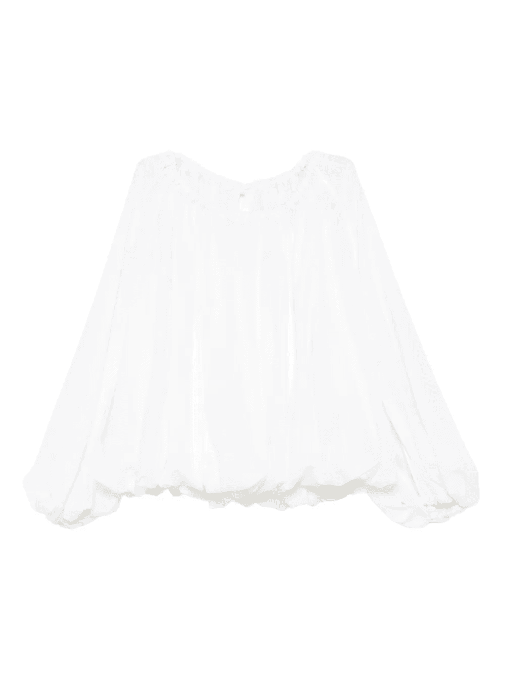 balloon-sleeve gathered top - Image 1