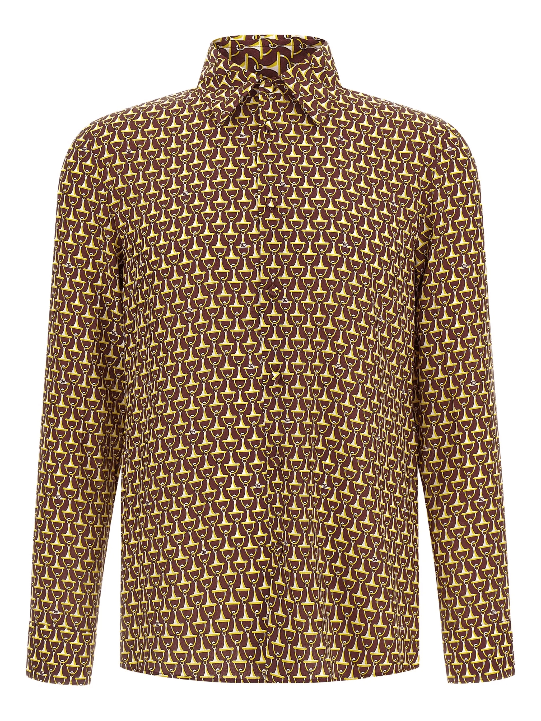 horsebit print silk shirt - Image 1