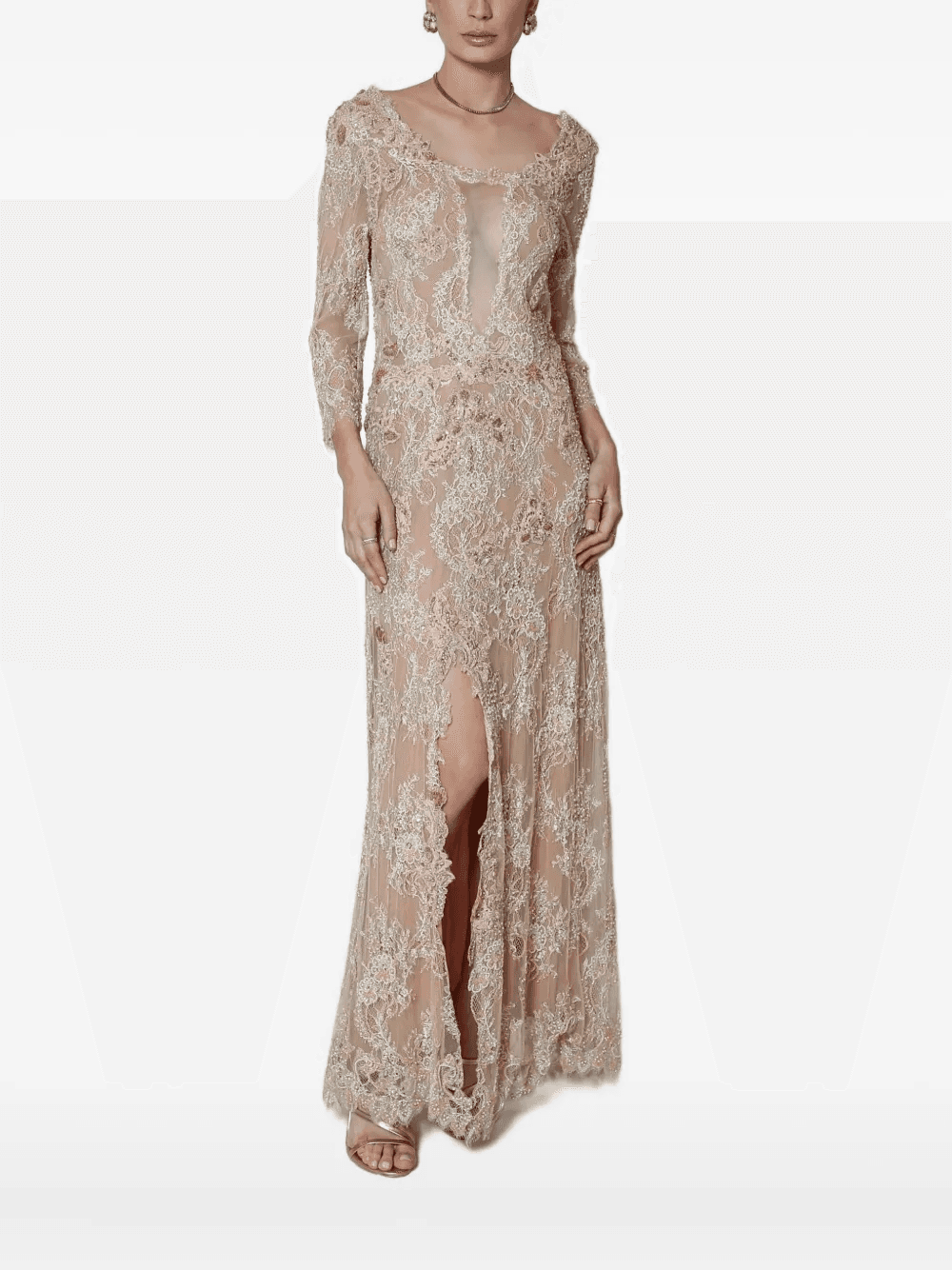 embroidered lace maxi dress - Image 1