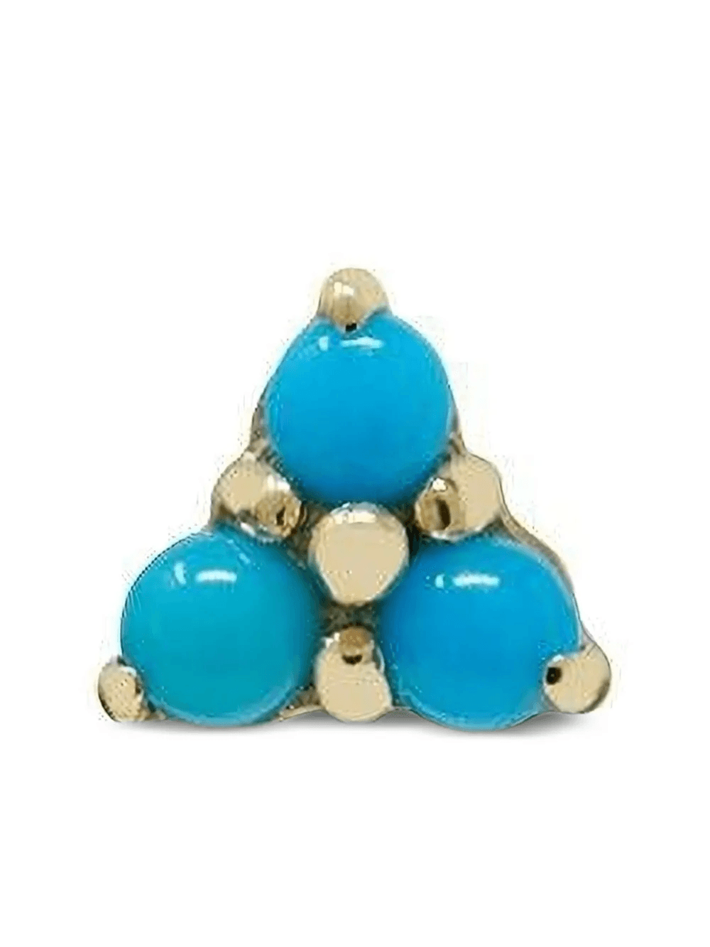 14K yellow gold Cléo turquoise earring - Image 1