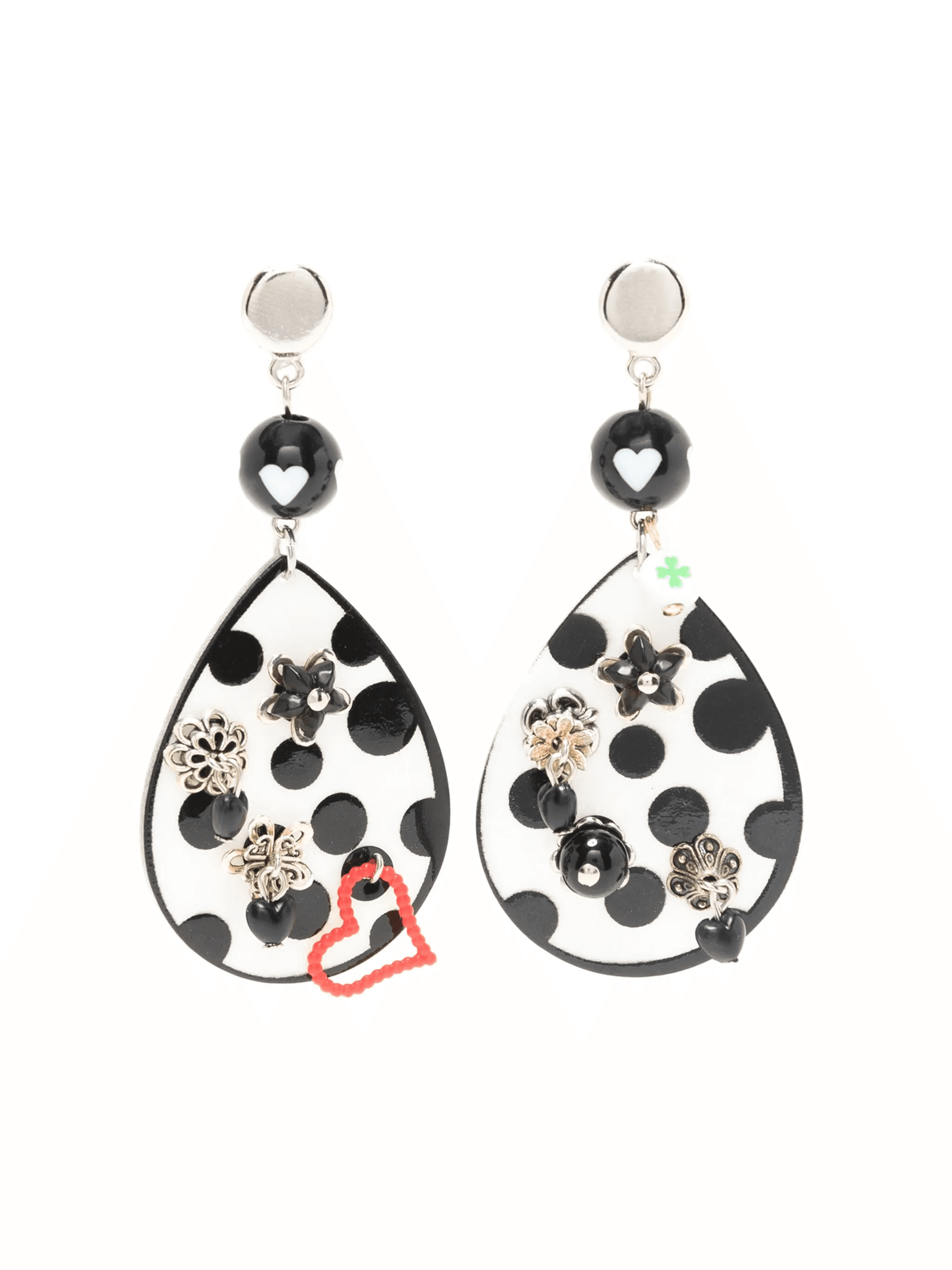 enamelled polka-dot pattern earrings - Image 1