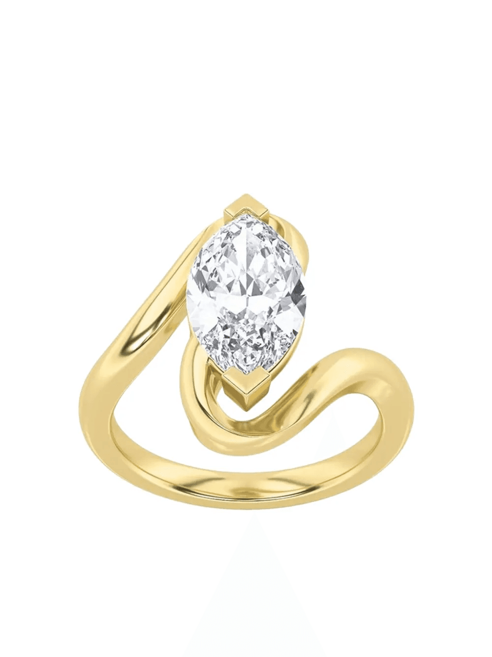14K yellow gold Fashion lab-grown diamond ring - Image 1