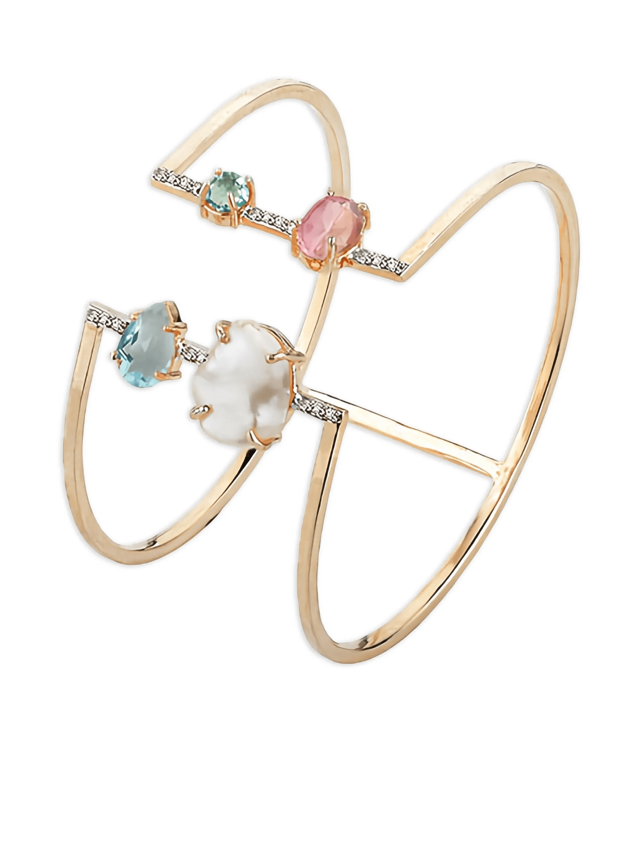 stone-embellished cuff bracelet - Image 1