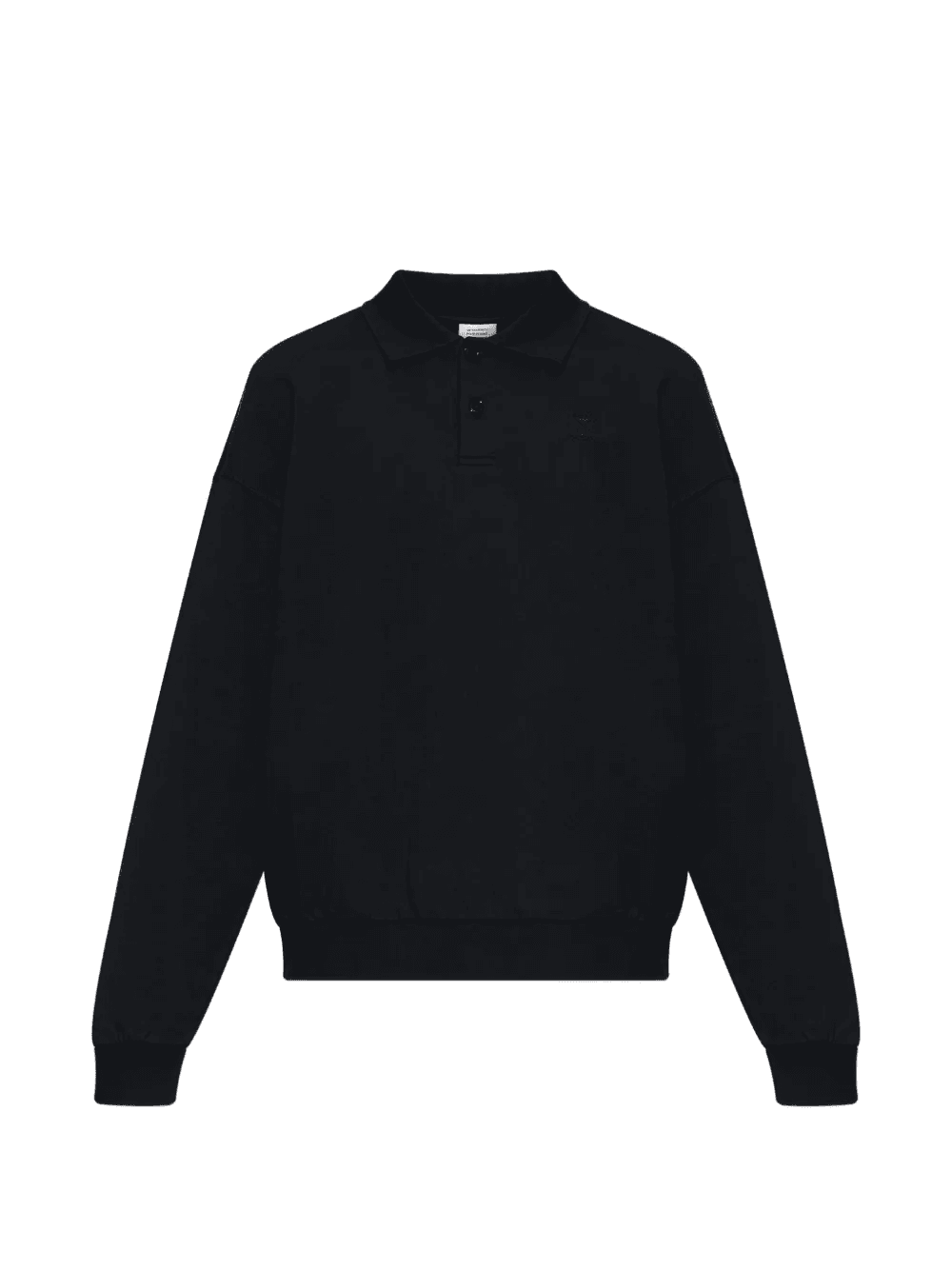 long-sleeve buttoned polo shirt - Image 1