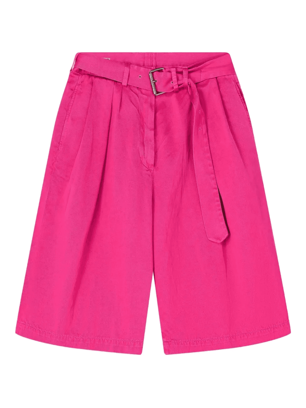 belted overdyed bermuda shorts - Image 1