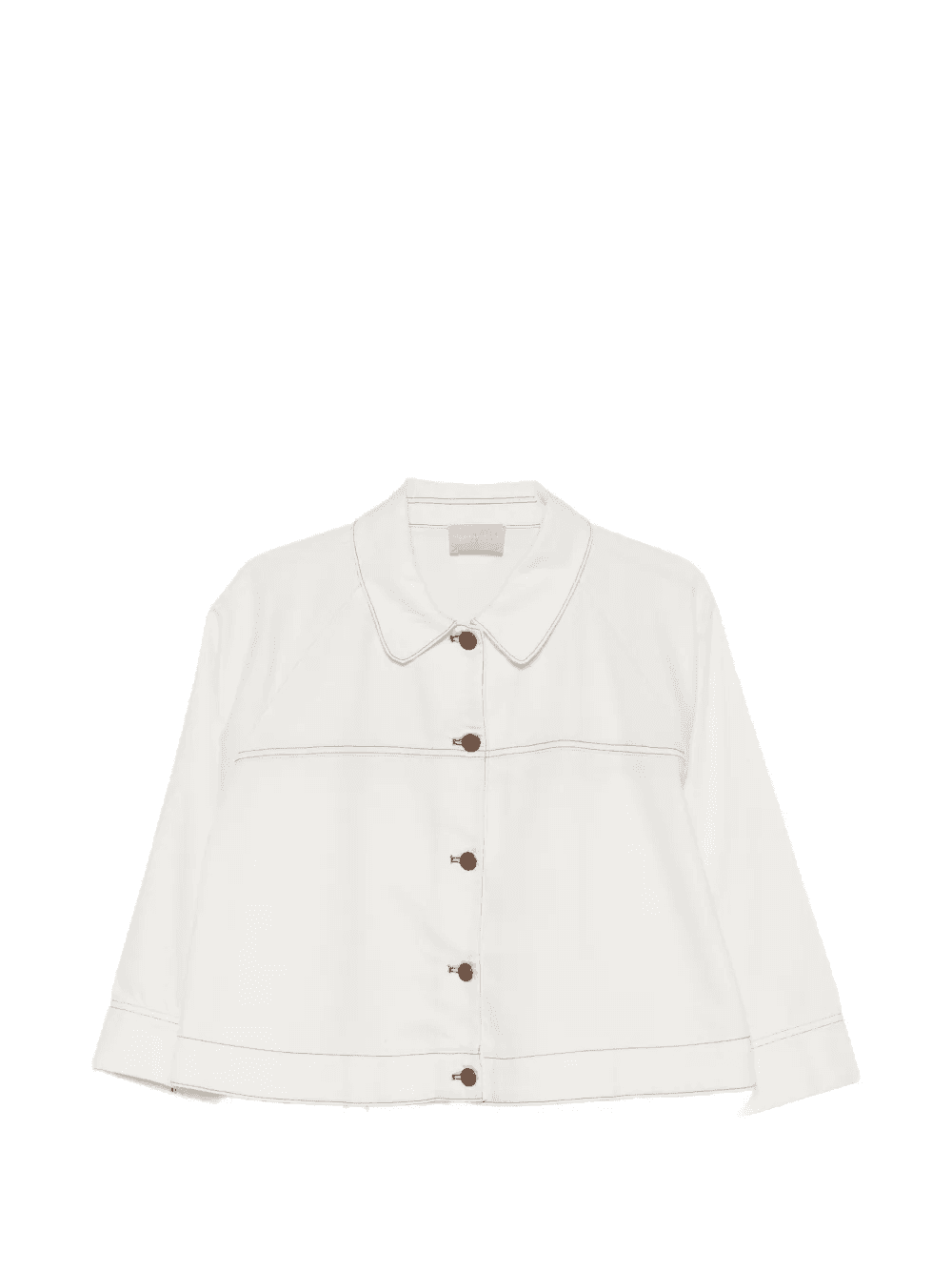 contrast-topstitch jacket - Image 1