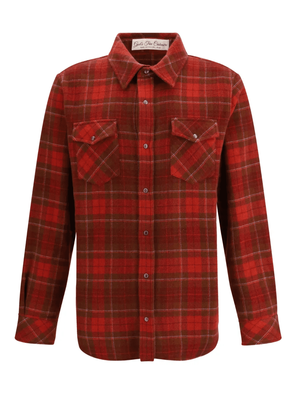 Love tartan patch-pocket shirt - Image 1