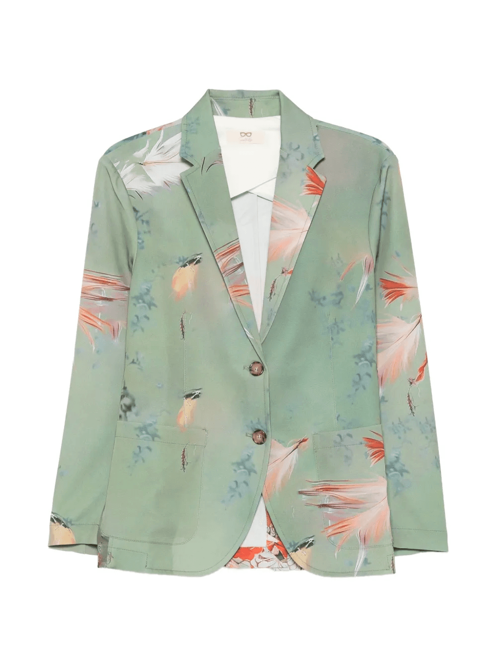 floral-print blazer - Image 1