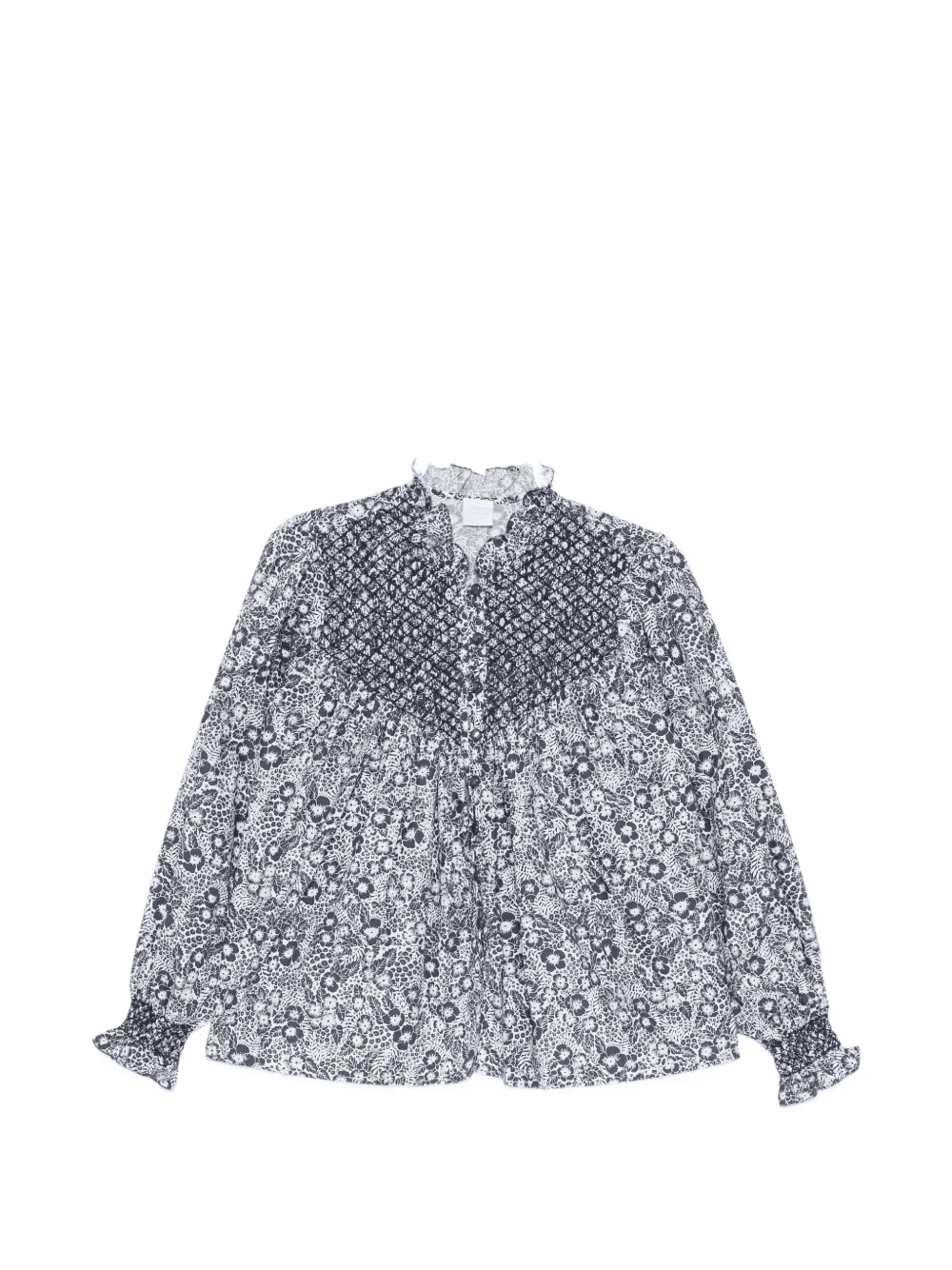 smocked floral blouse - Image 1