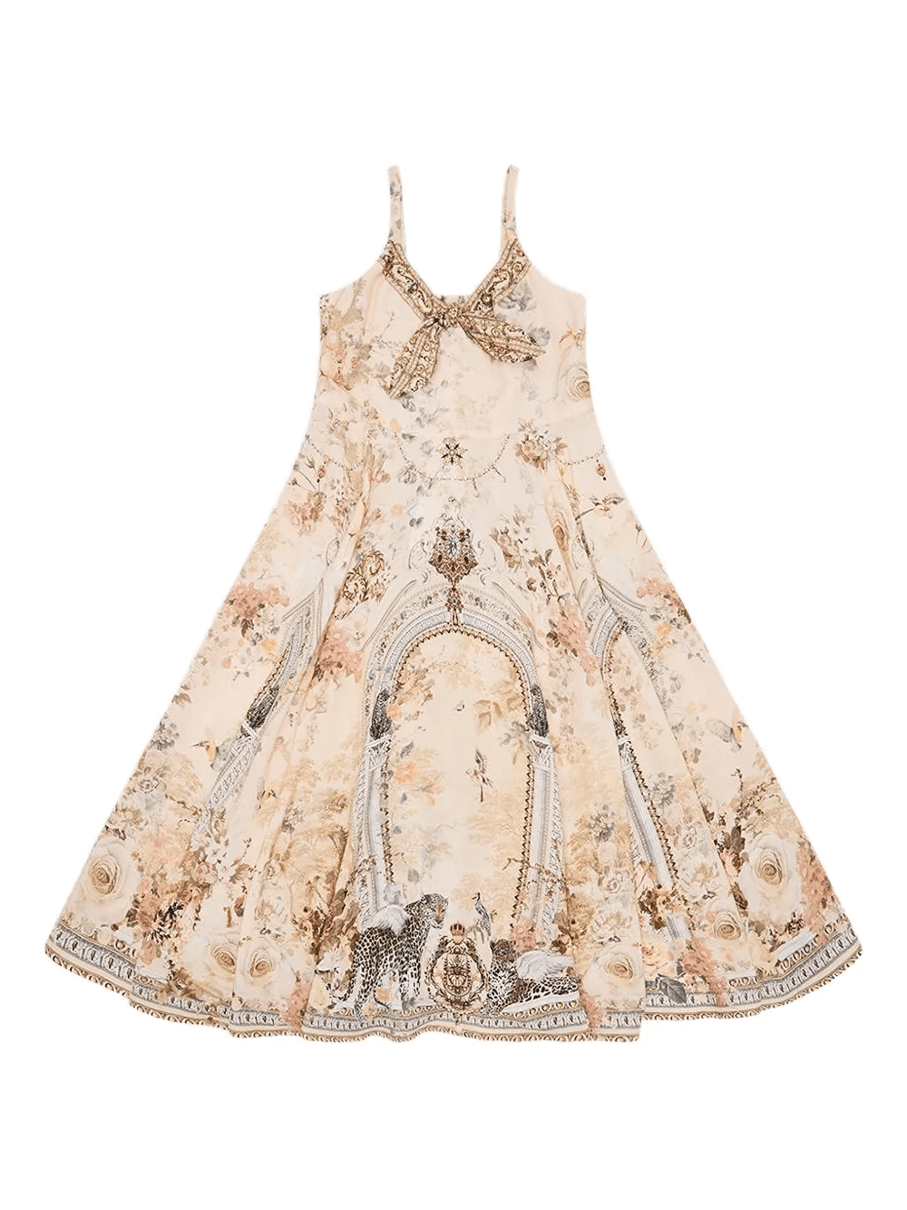 tie-front floral-print dress - Image 1