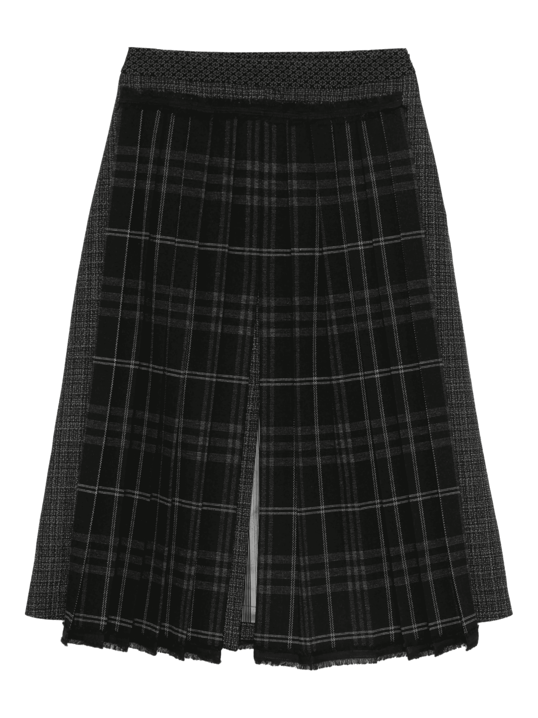 tartan pleated midi skirt - Image 1