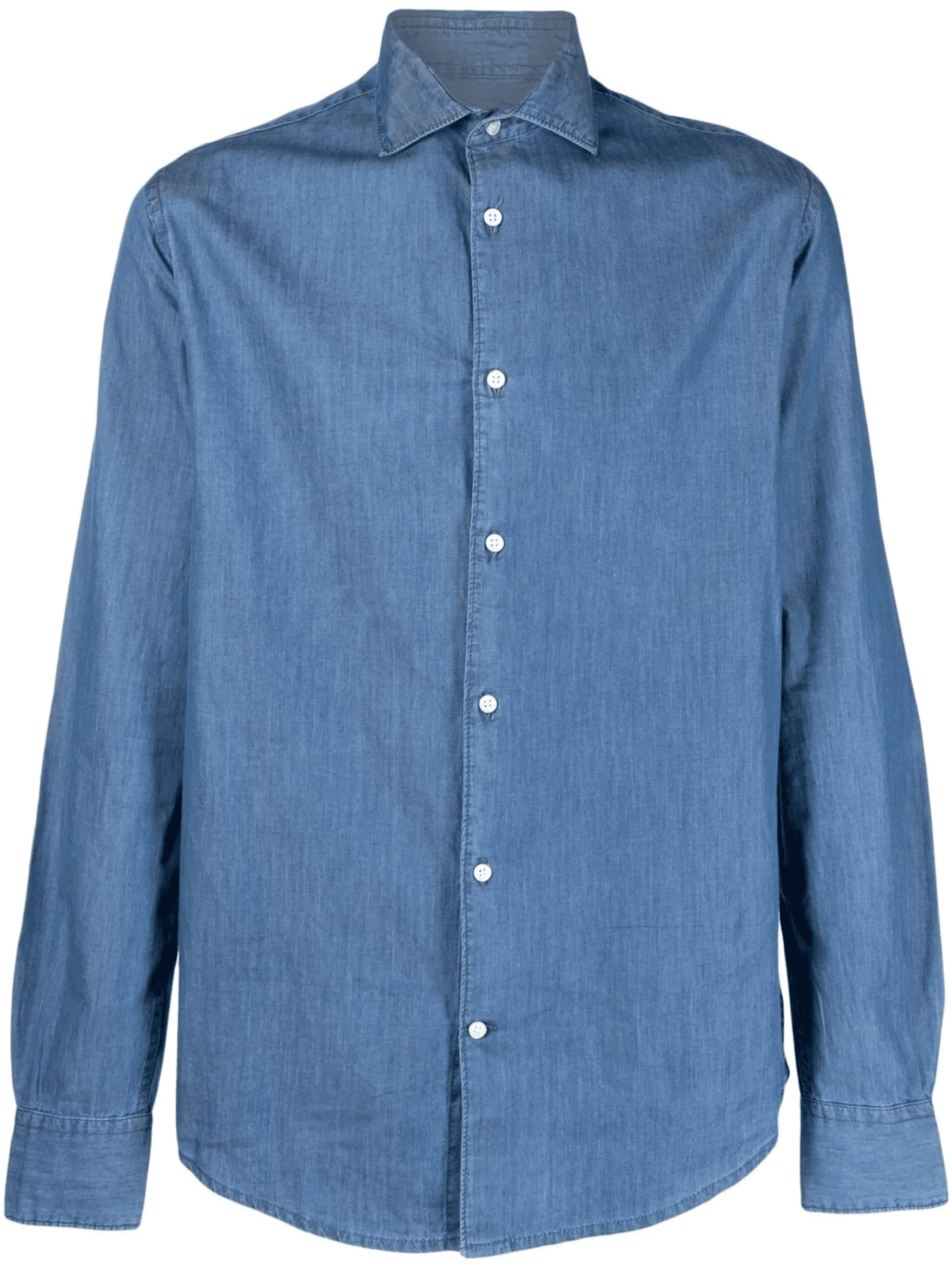 denim button-down shirt - Image 1