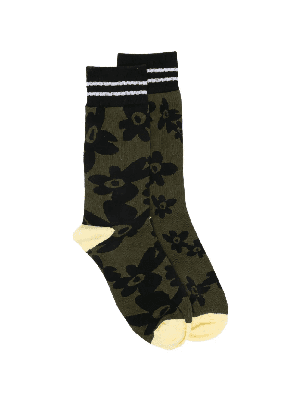 floral striped socks - Image 1