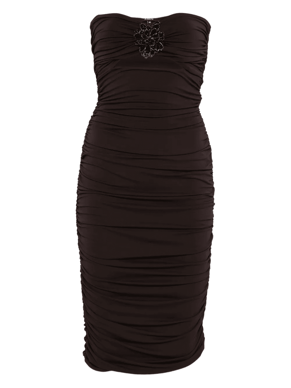 embellished strapless midi dress - Image 1
