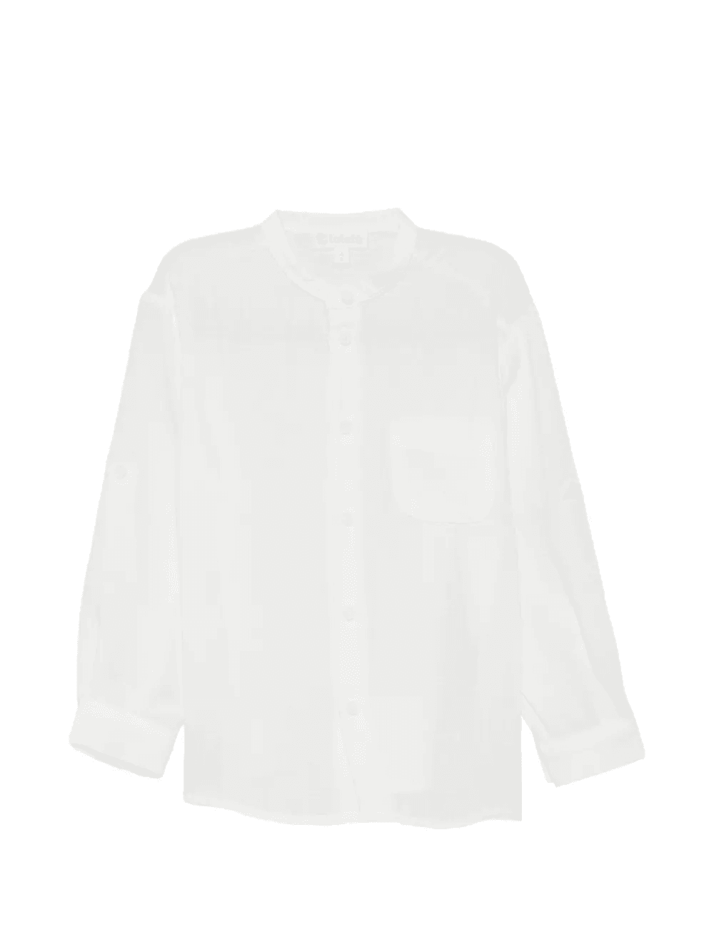 band-collar patch-pocket shirt - Image 1