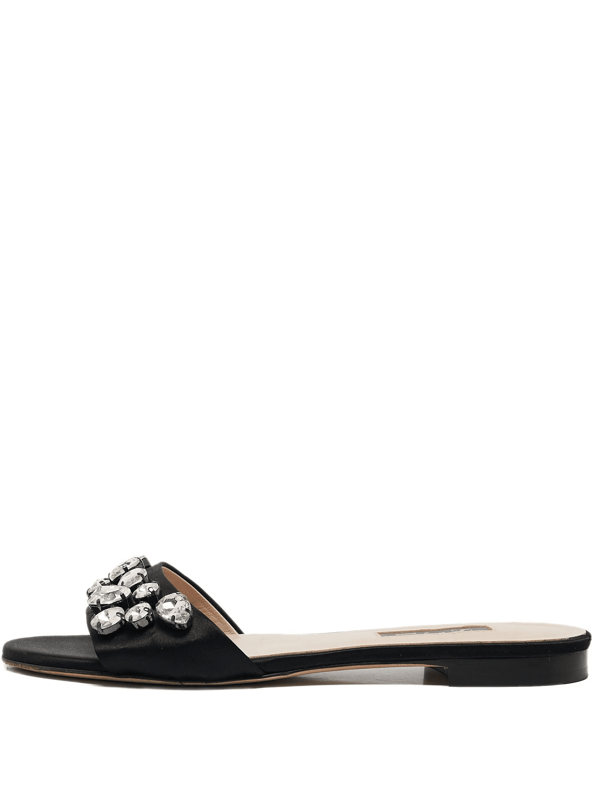 crystal-embellishment satin sandals - Image 1