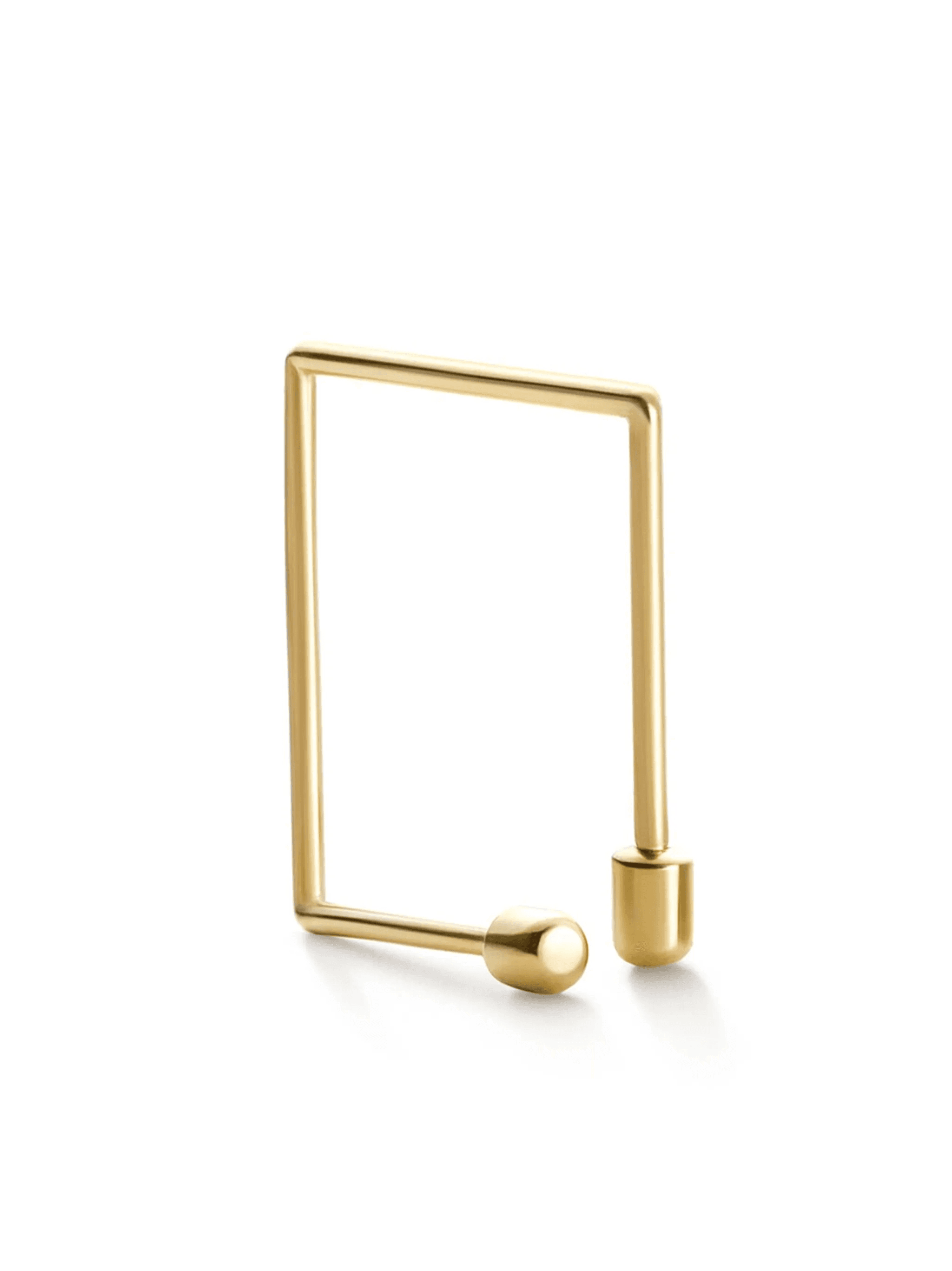 18kt yellow gold Twist Square 03 earring - Image 1