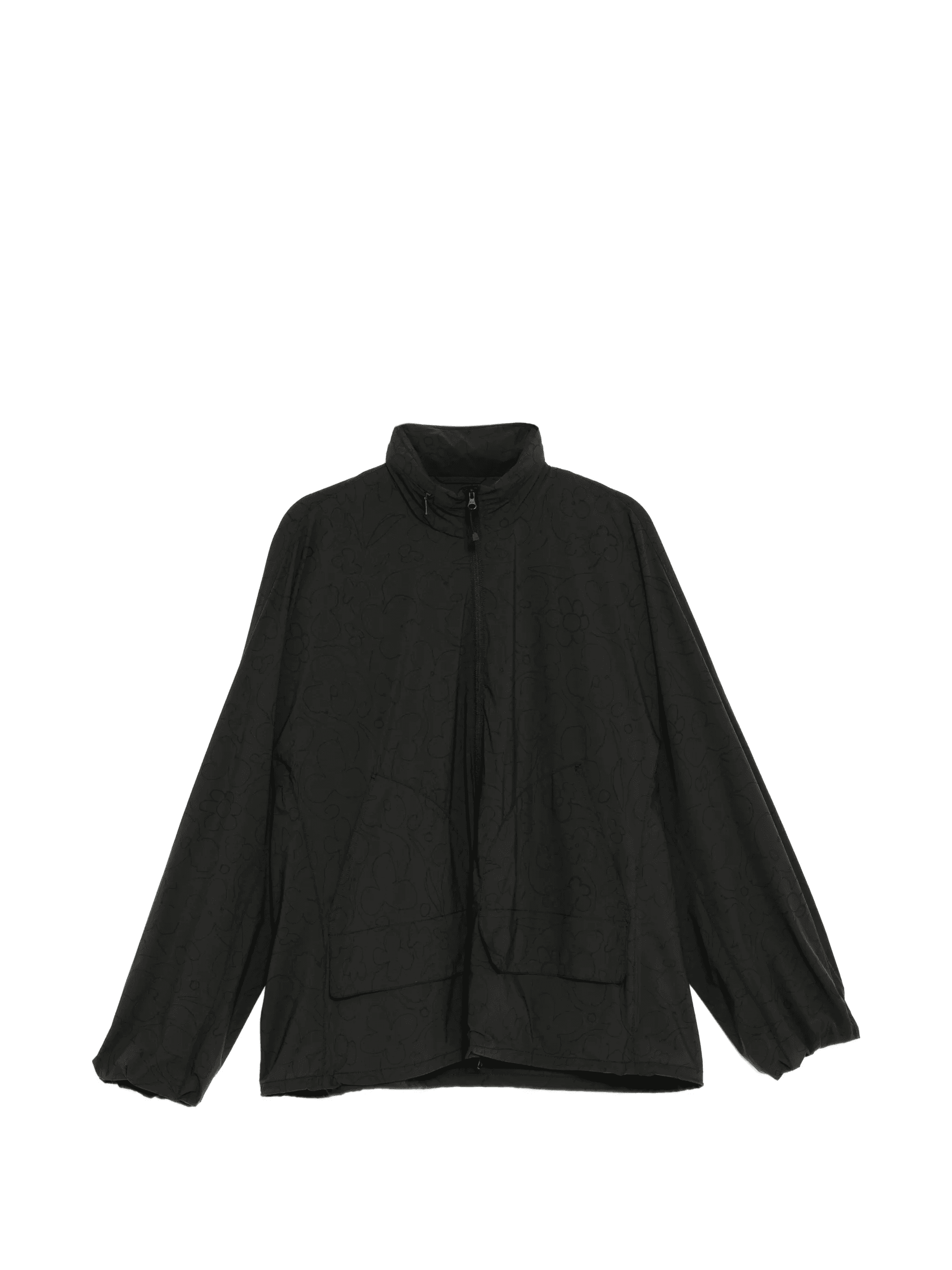 floral-print drawstring jacket - Image 1