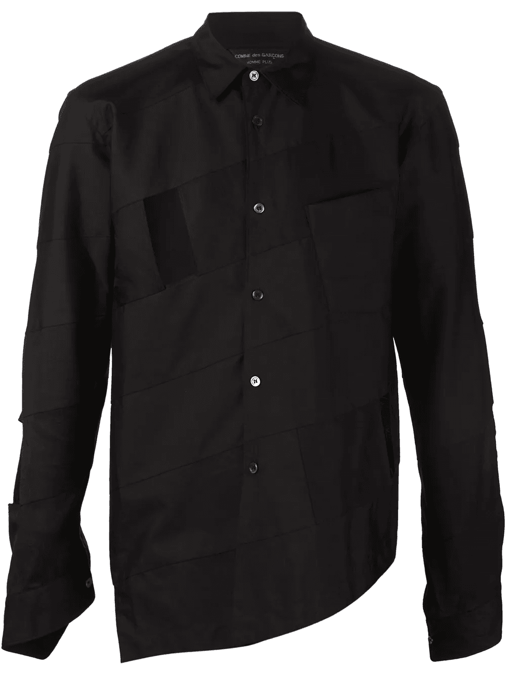 cutout detail panelled shirt - Image 1