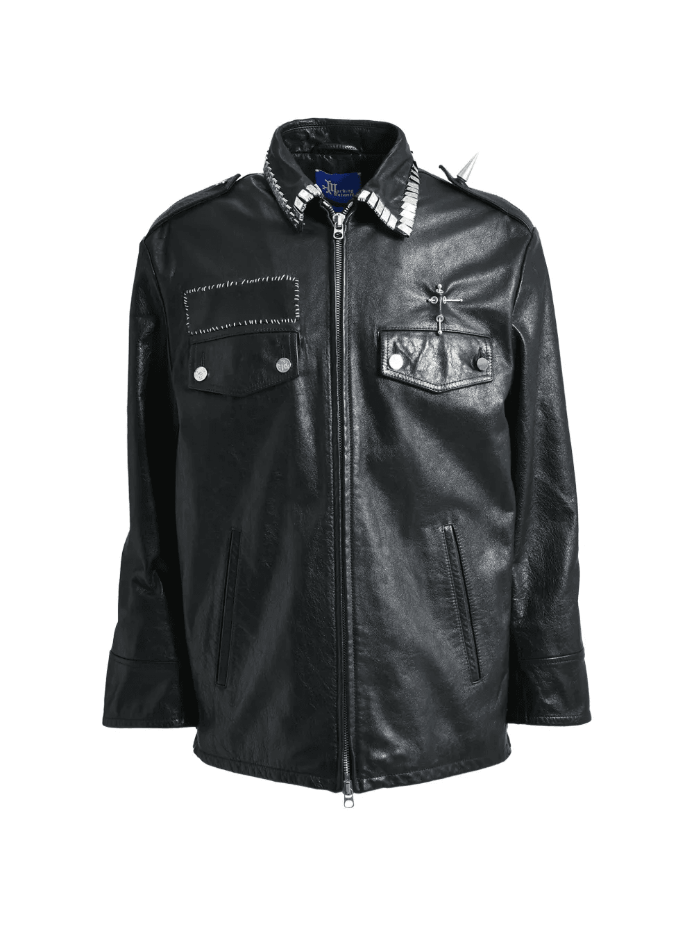 zip leather jacket - Image 1