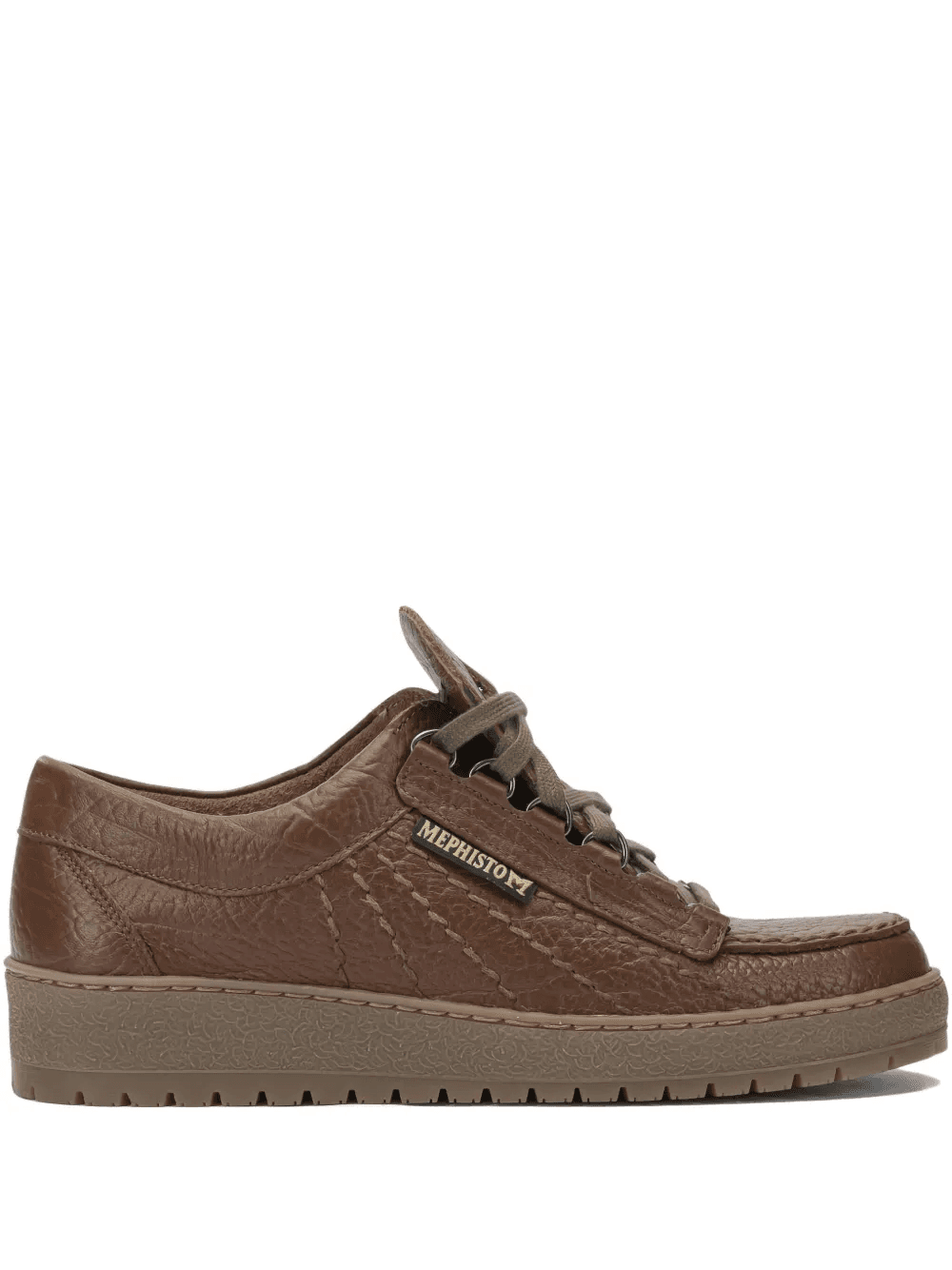 textured lace-up sneakers - Image 1