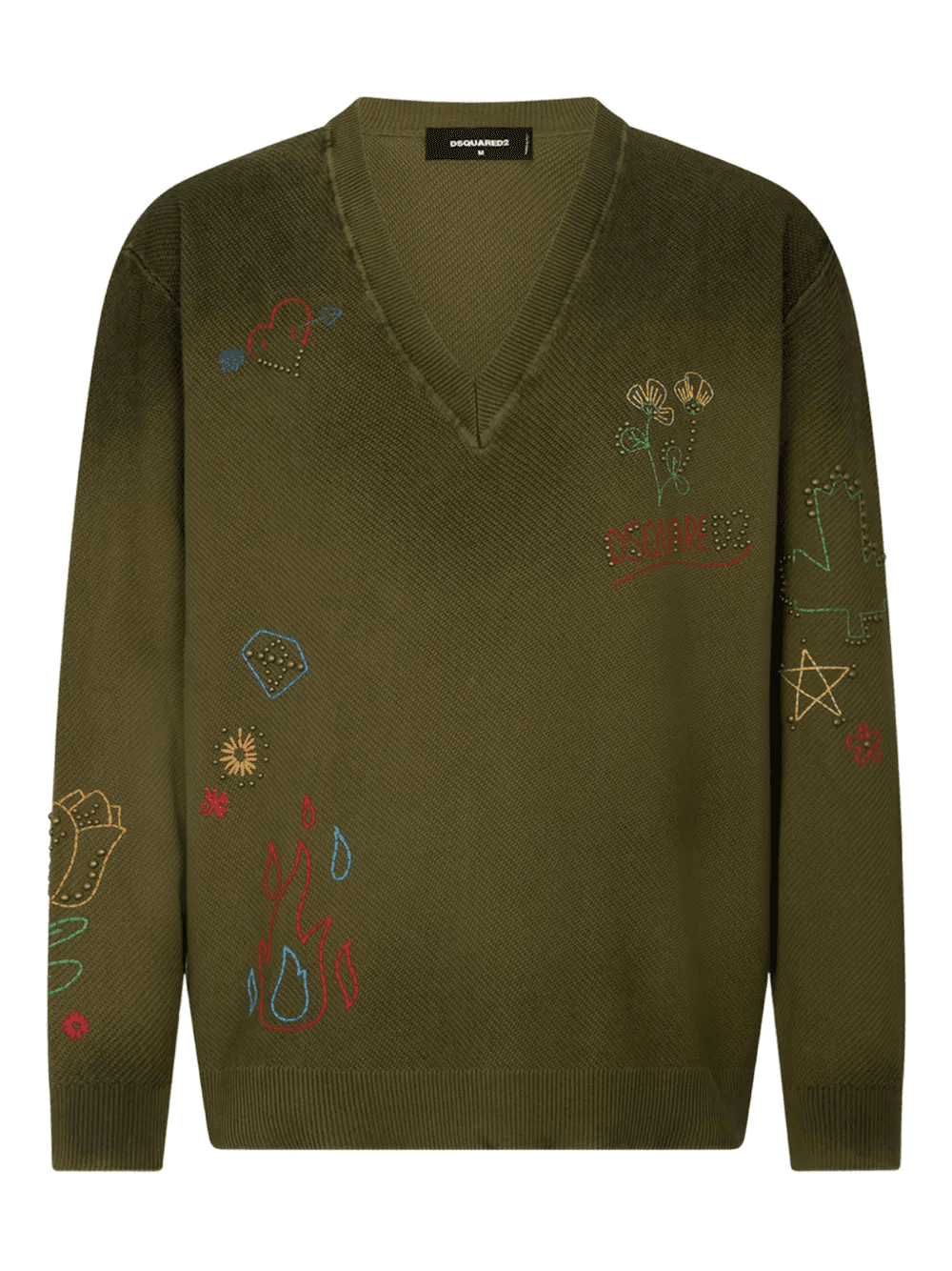 long-sleeve V-neck sweater - Image 1