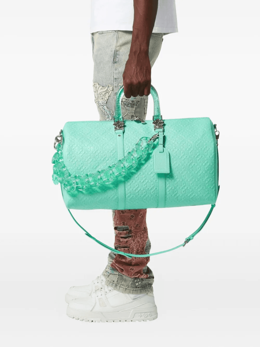 embossed-monogram leather chain-strap holdalll - Image 1