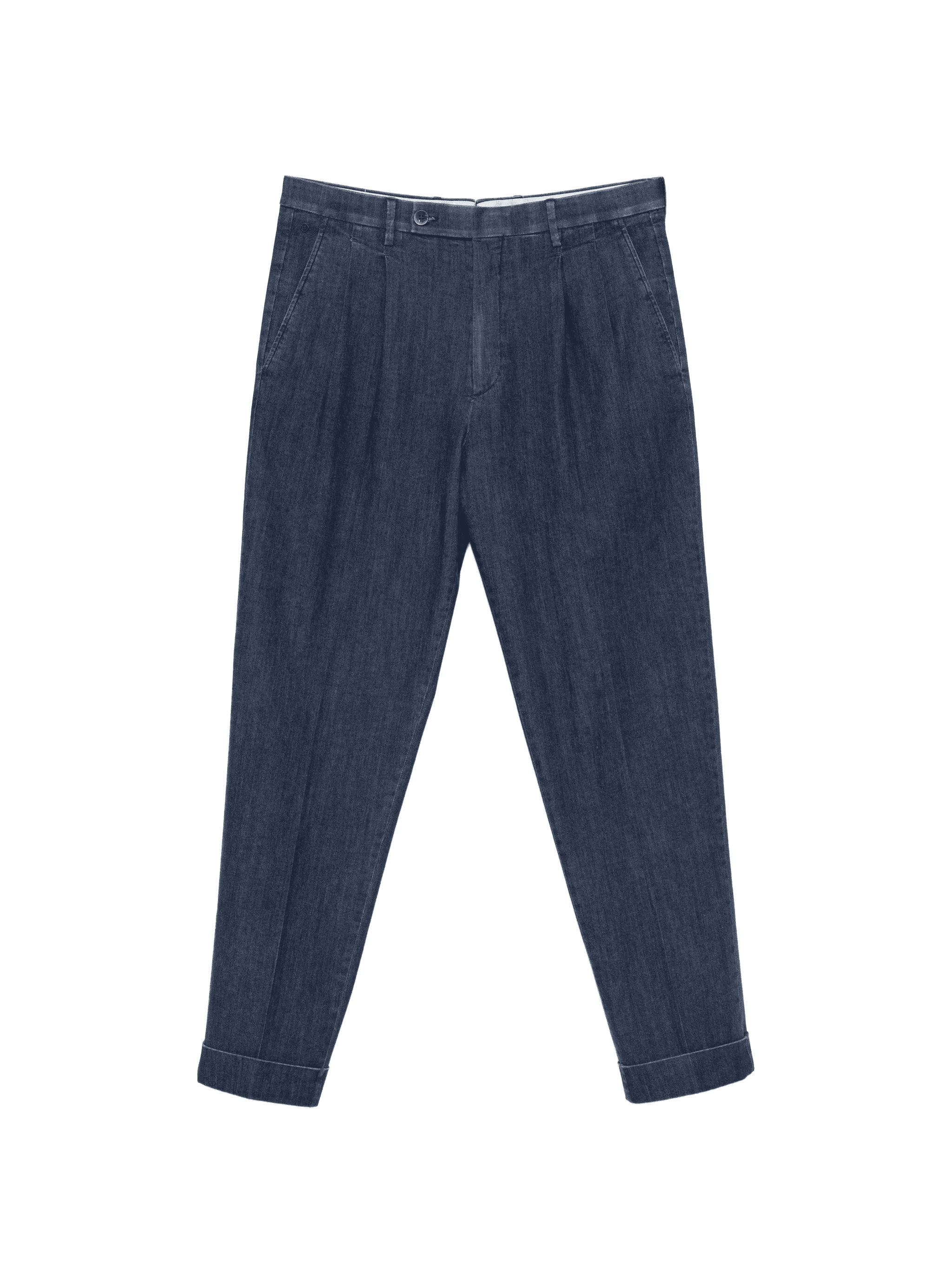 pleated cuffed jeans - Image 1