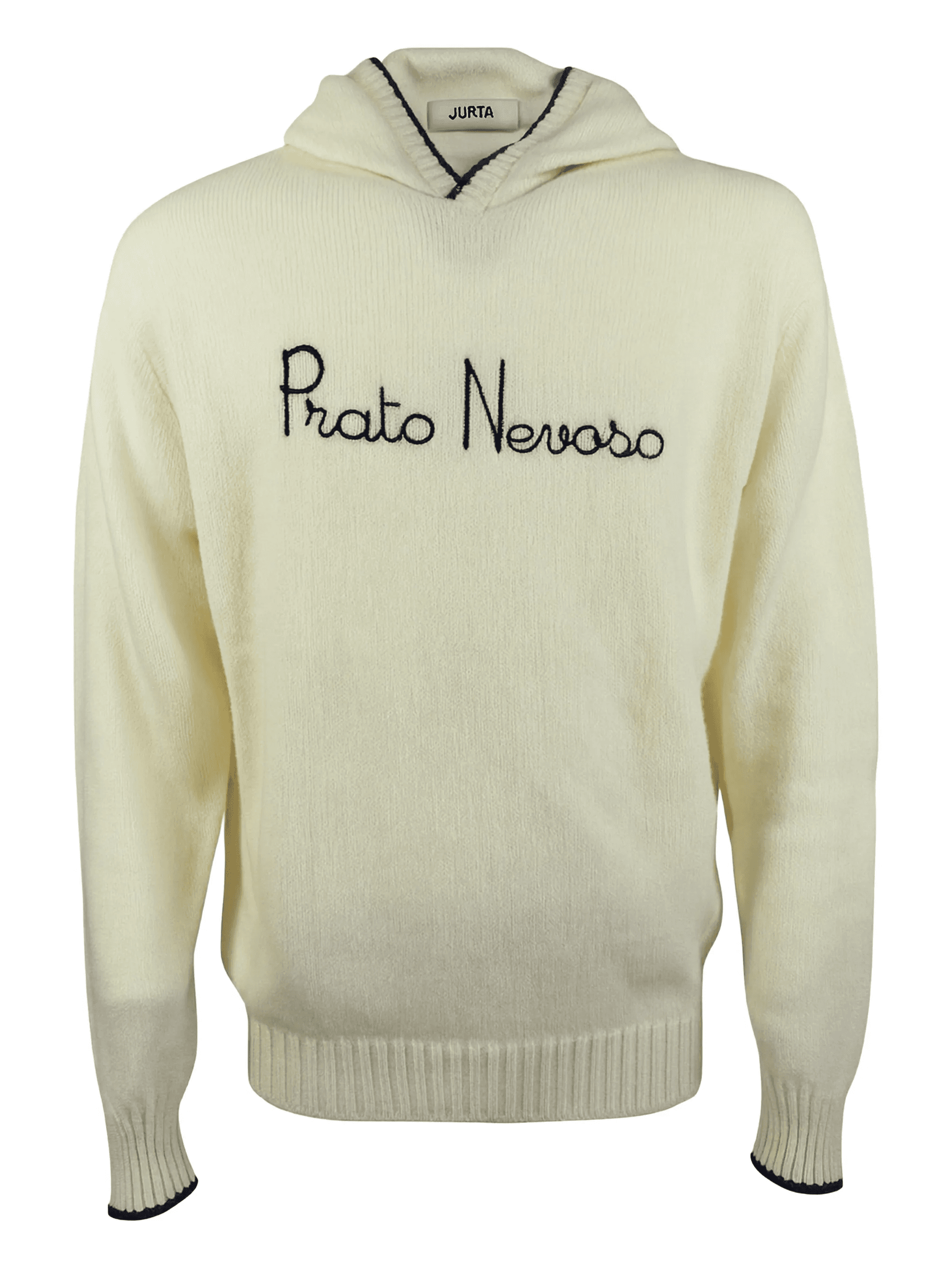 ribbed hem hoodie - Image 1