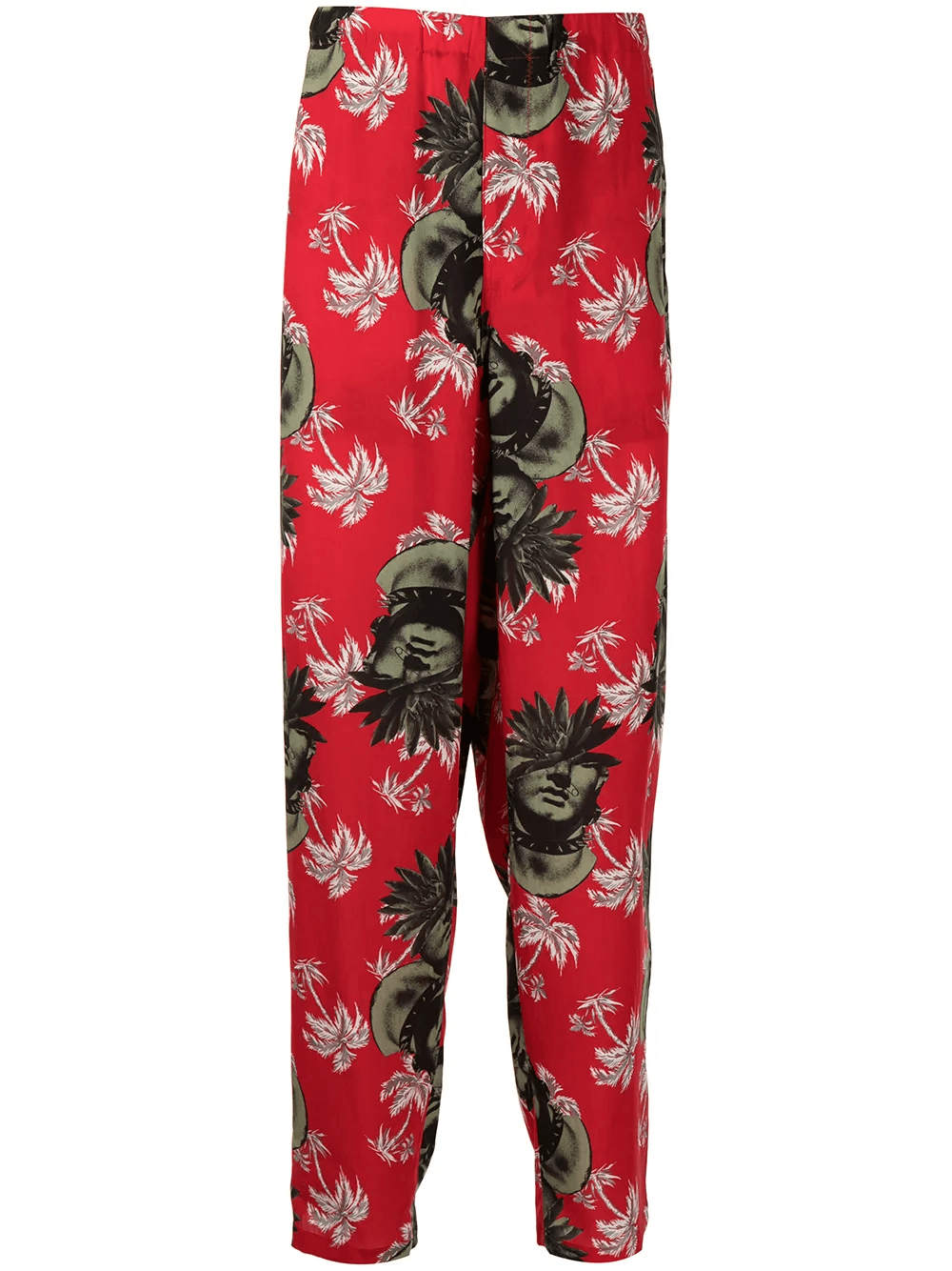 printed straight-leg trousers - Image 1