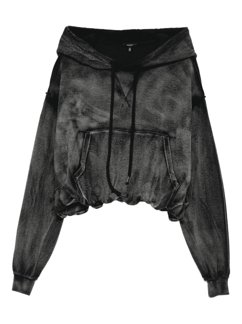 washed-effect hoodie - Image 1