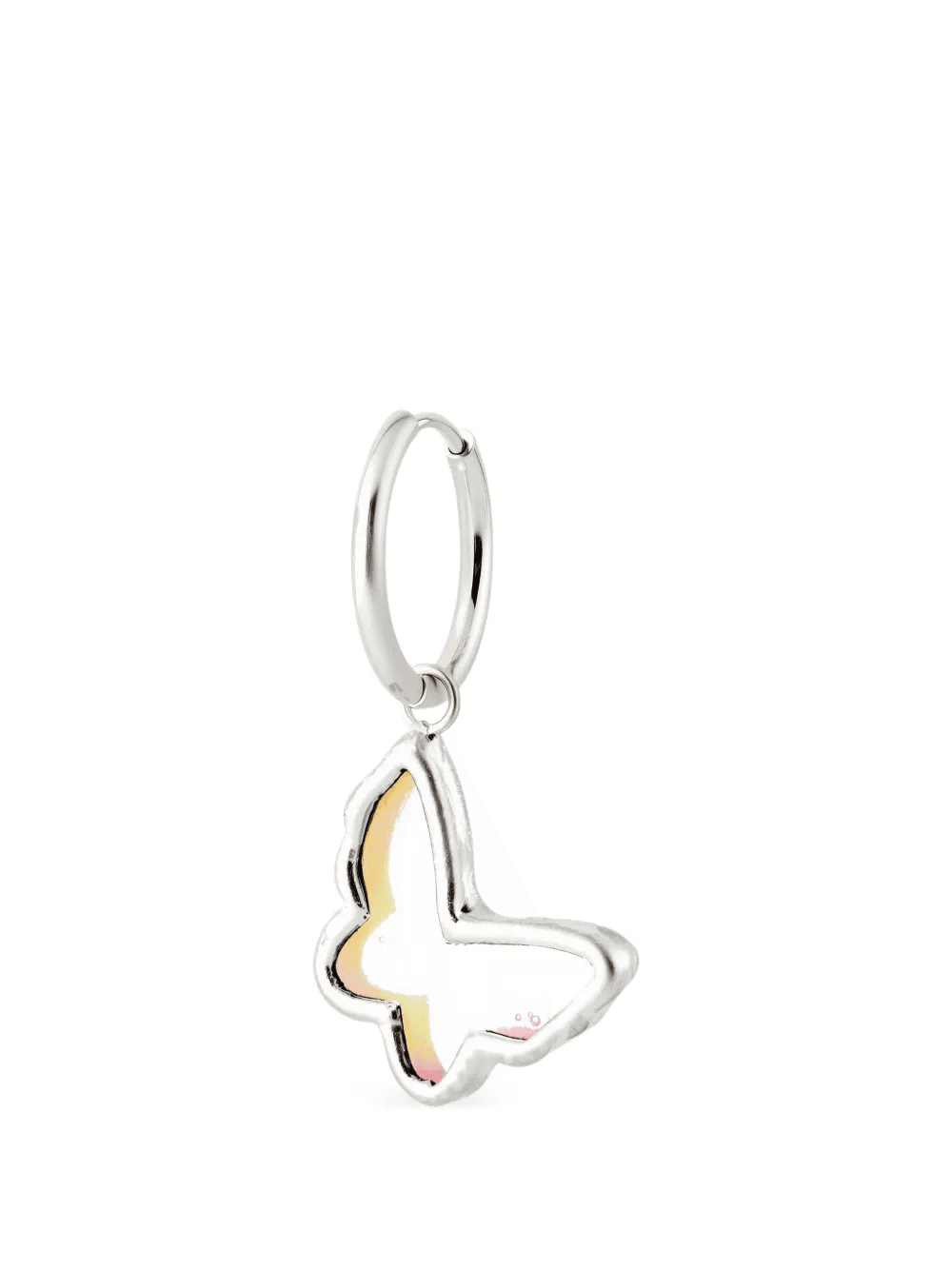 hoop butterfly pendant mono earring - Image 1